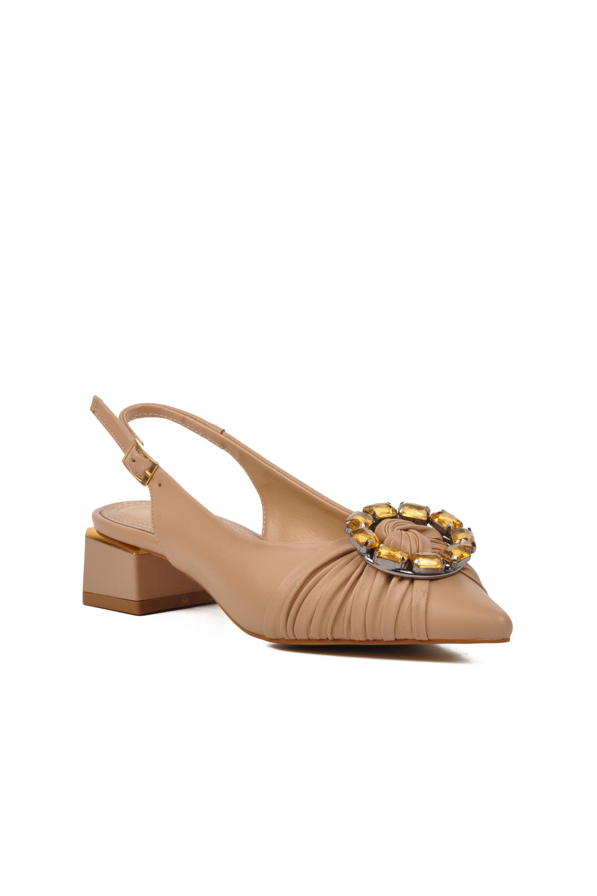 697013 Bej Kadın Abiye Ayakkabı - Görsel 2