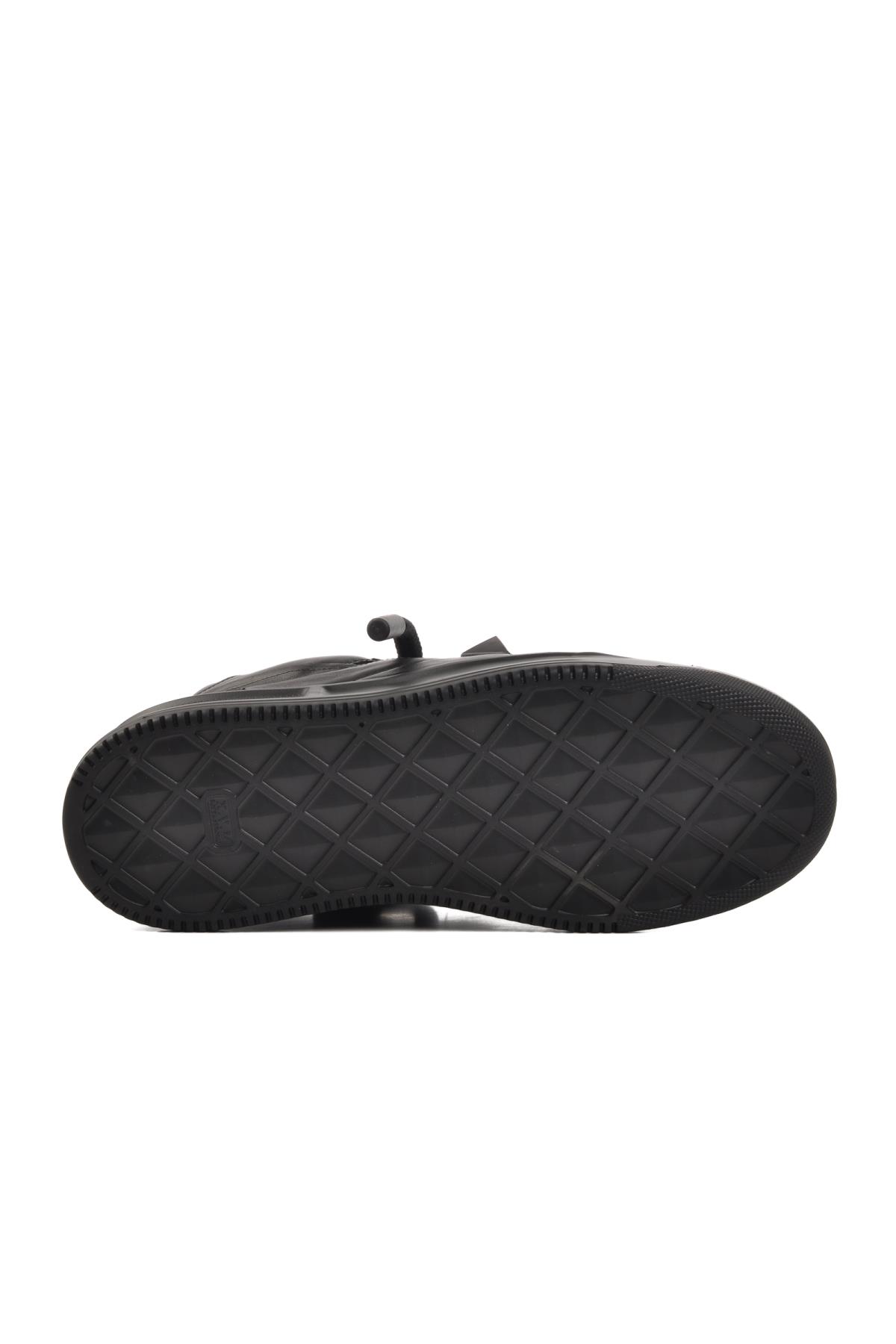 Premium 1306 Siyah Cilt Erkek Sneaker - Görsel 6