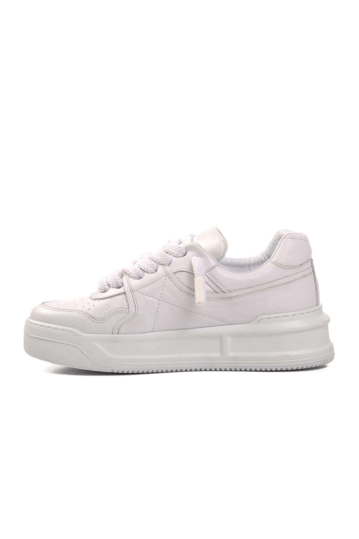 Premium 1306 Beyaz Cilt Erkek Sneaker - Görsel 4