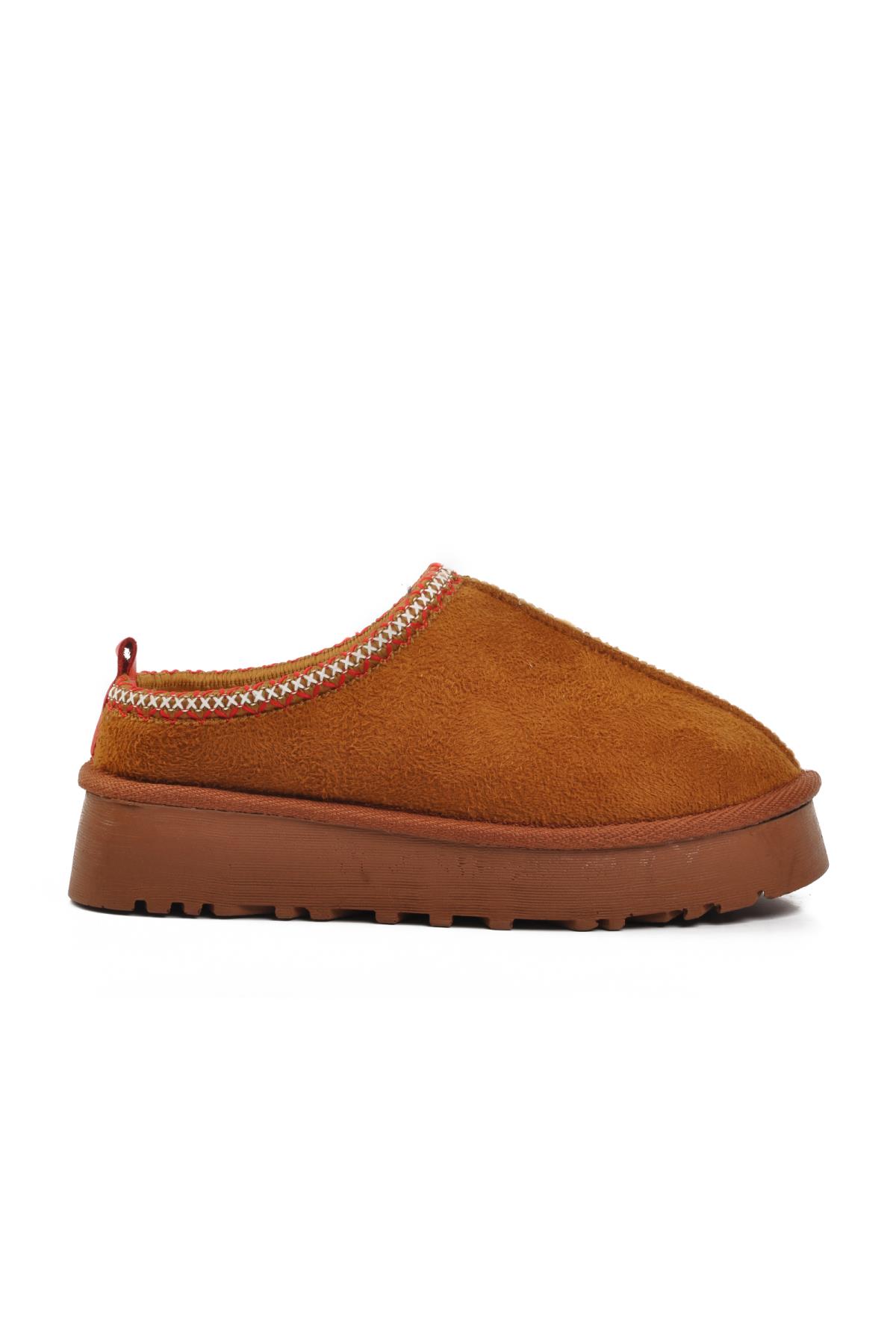 K11Y01 Taba İçi Kürklü Kadın Terlik - Görsel 3