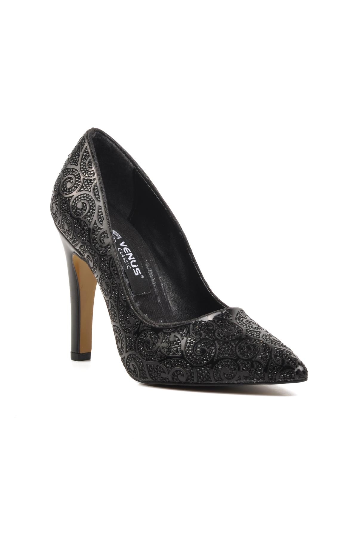 22240315 Siyah Kadın Abiye Ayakkabı - Görsel 2