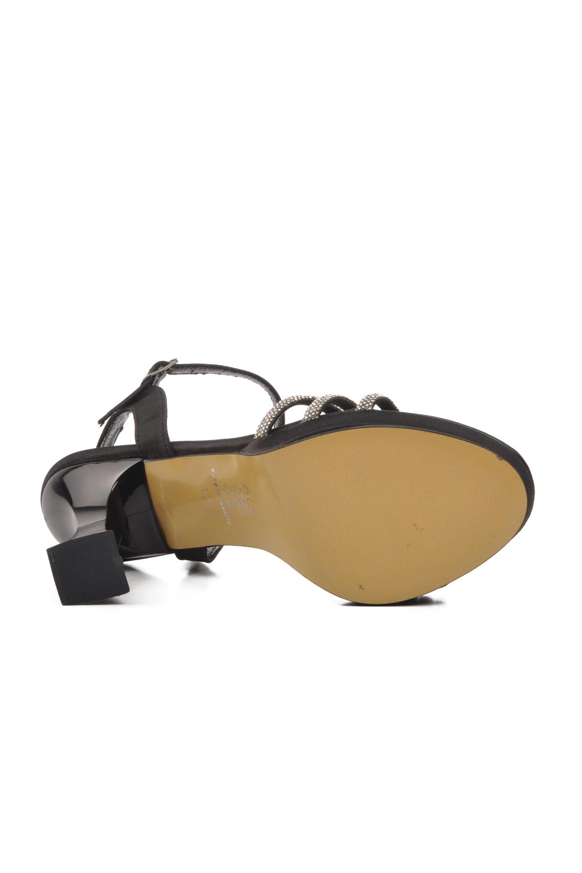 529224 Siyah Kadın Topuklu Ayakkabı - Görsel 6