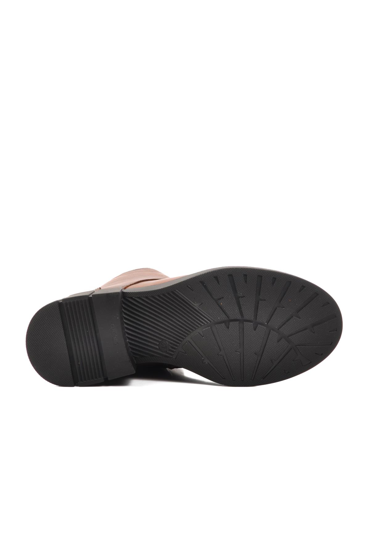 9906 Taba İçi Polarlı Hakiki Deri Kadın Bot - Görsel 6