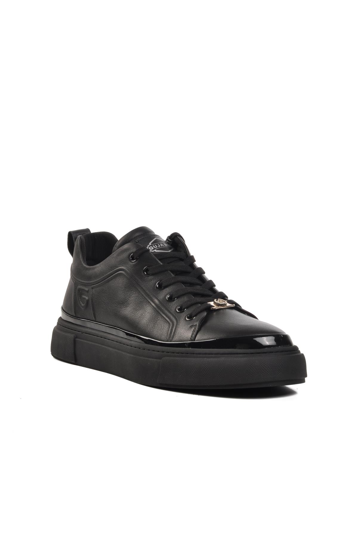 24K592 Siyah Bağcıklı Erkek Sneaker - Görsel 2