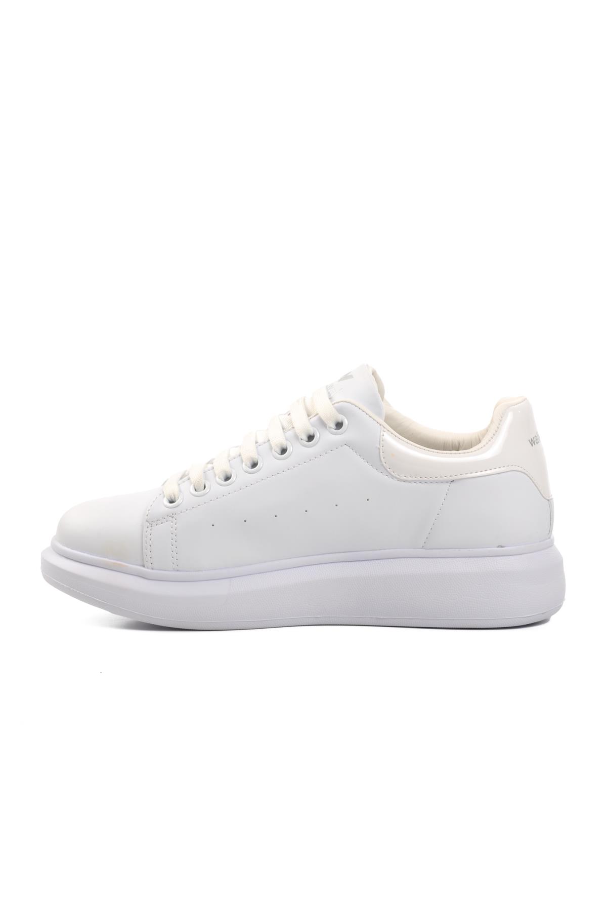 Damascus Geniş Kalıp Beyaz Erkek Sneaker - Görsel 4