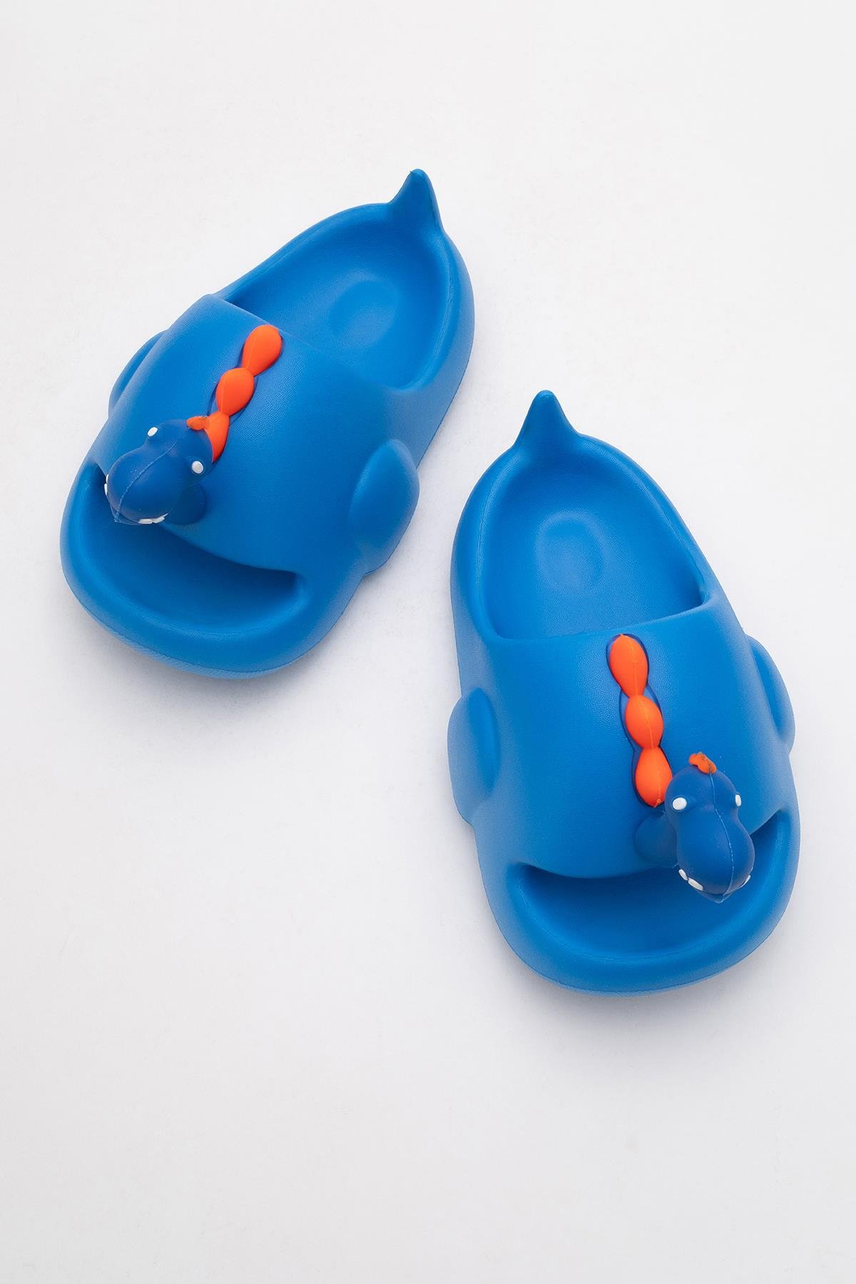 Çocuk Dinozor Figürlü Terlik 25-32 SAX MAVİ - Görsel 6