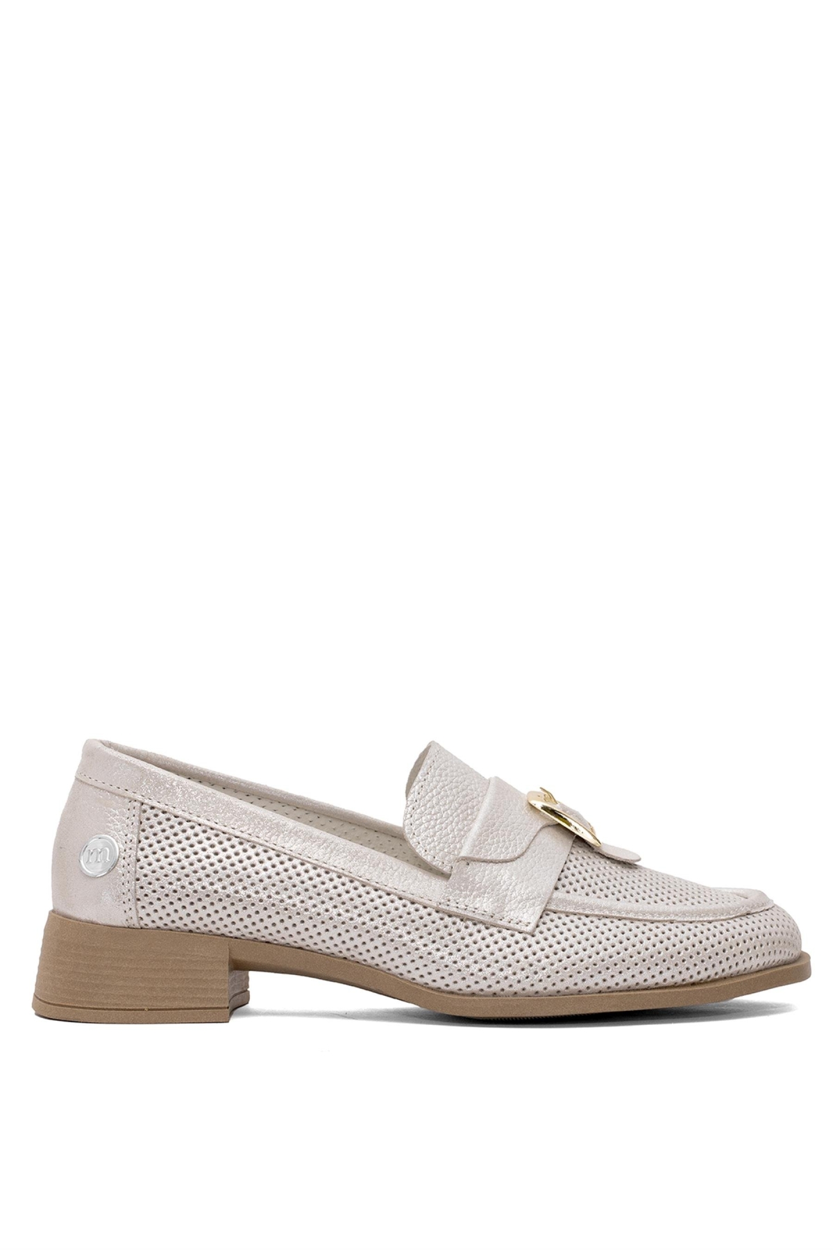 D25YA-7295 Kadın Hakiki Deri Casual Ayakkabı Bej - Görsel 2