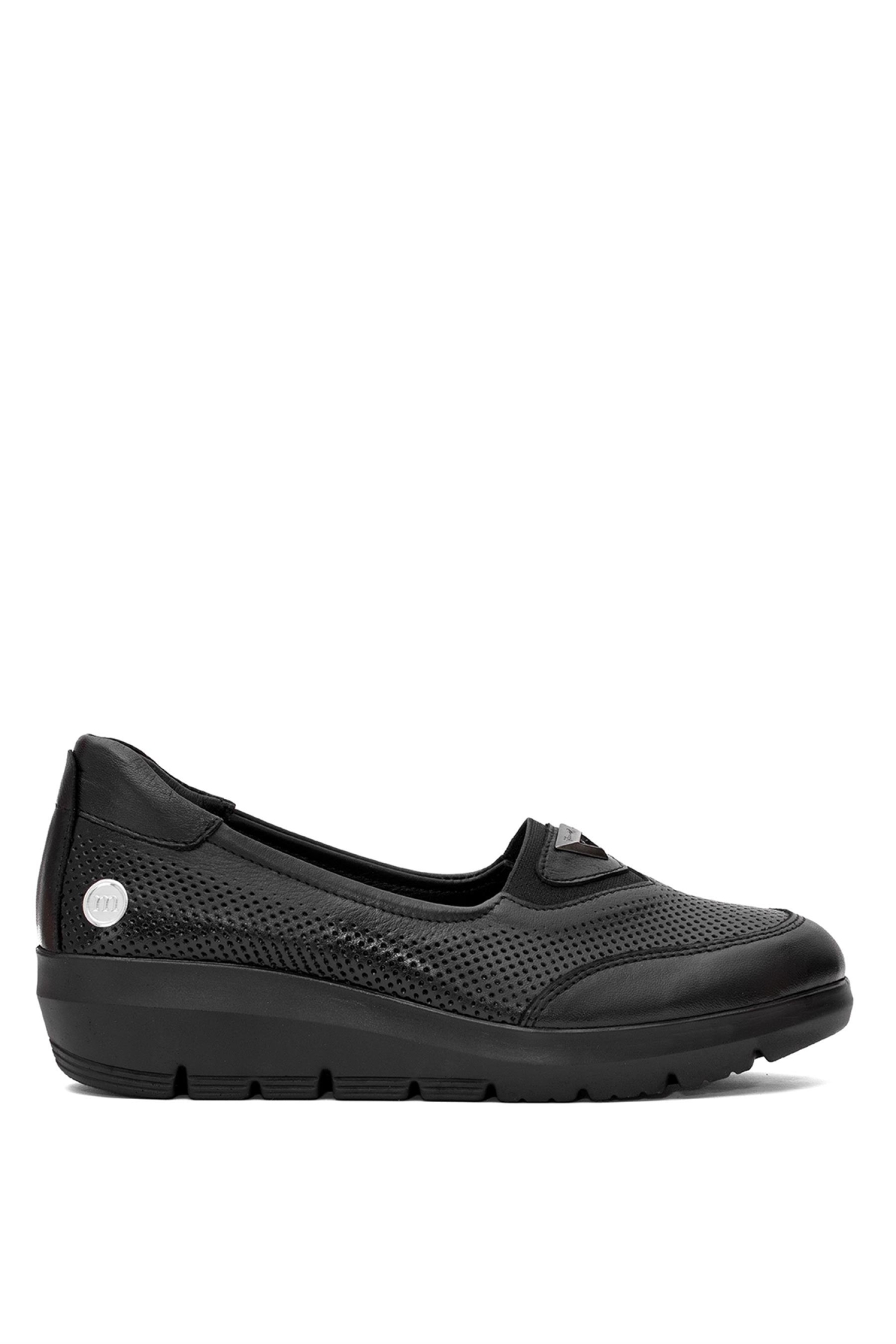 D25YA-7450 Kadın Hakiki Deri Casual Ayakkabı Siyah - Görsel 2