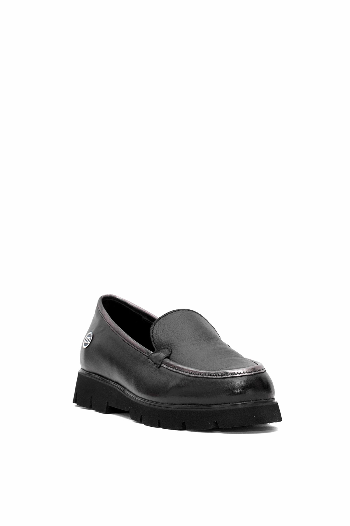 D25YA-7380 Kadın Hakiki Deri Casual Ayakkabı Siyah - Görsel 3