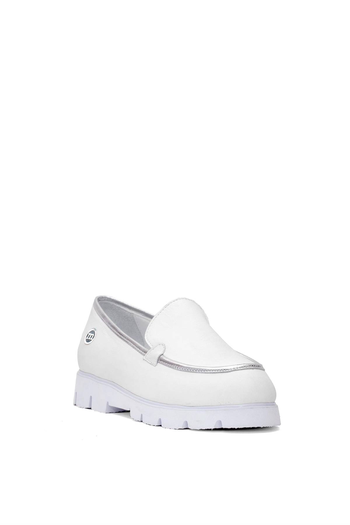 D25YA-7380 Kadın Hakiki Deri Casual Ayakkabı Beyaz - Görsel 3
