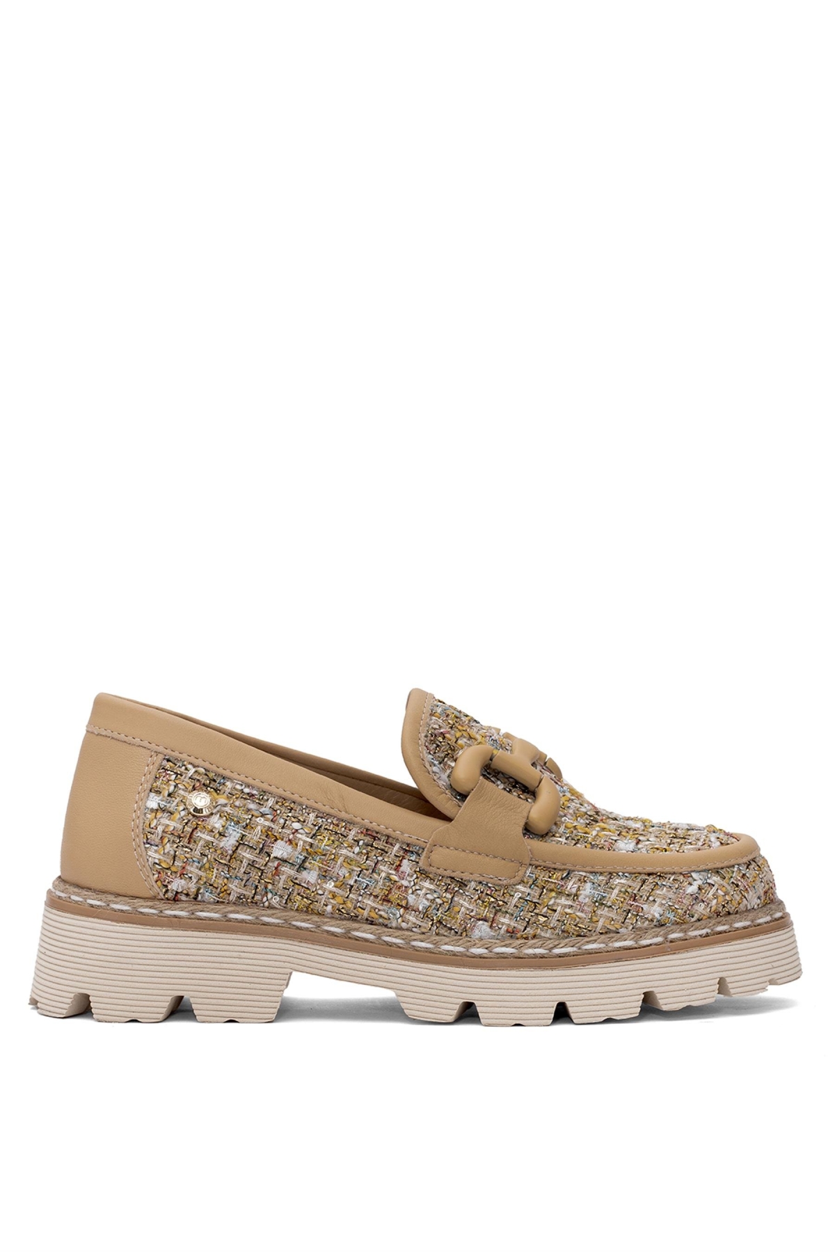 D25YA-3770 Kadın Hakiki Deri Casual Ayakkabı Kum Rengi - Görsel 2