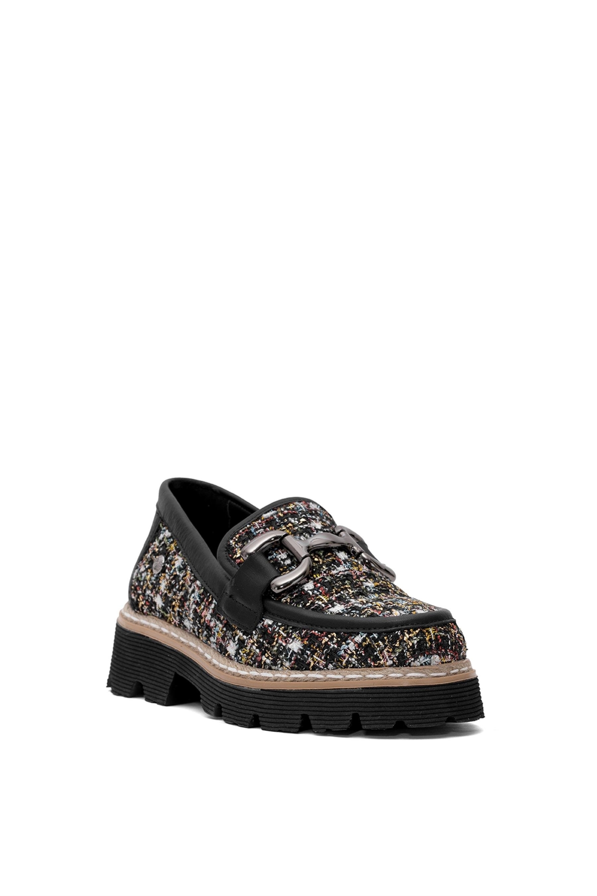 D25YA-3770 Kadın Hakiki Deri Casual Ayakkabı Siyah - Görsel 3