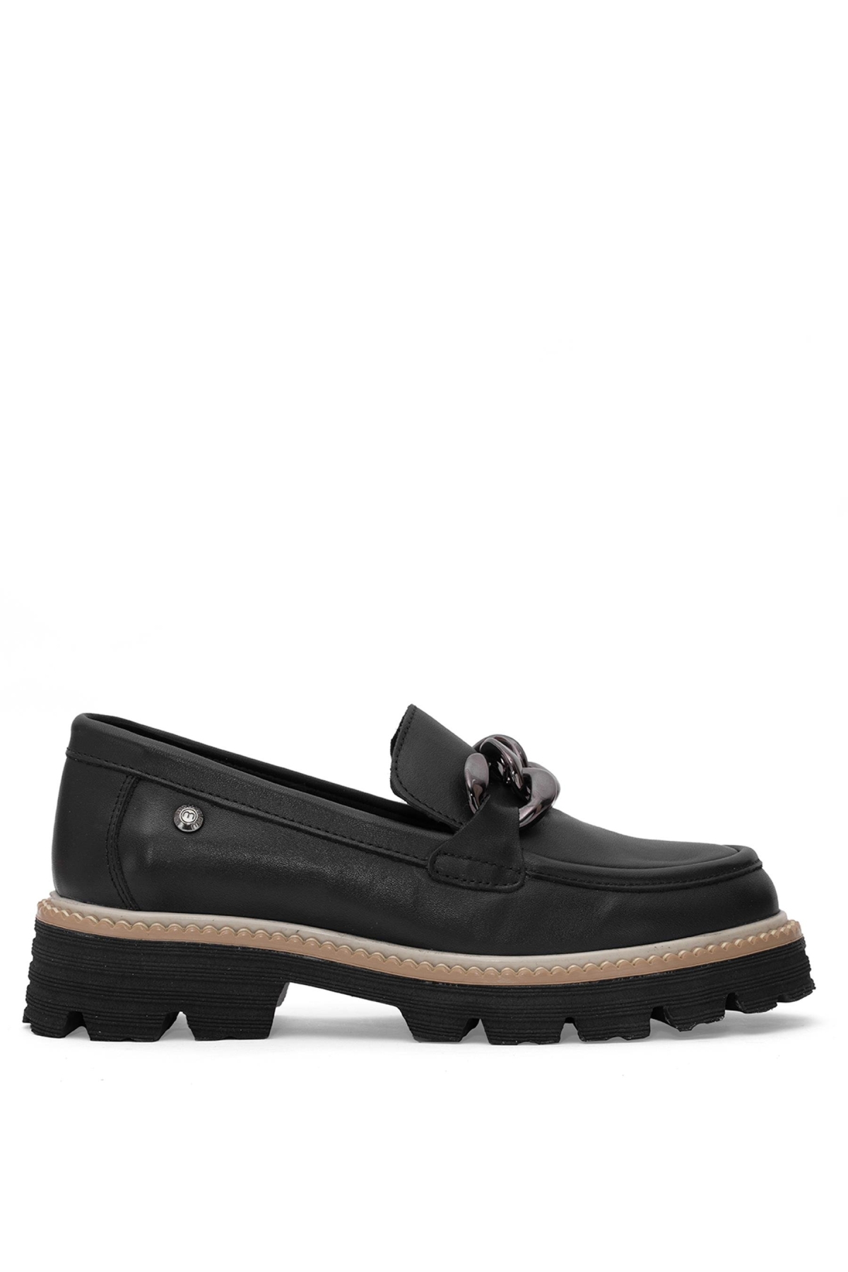 D25YA-3690 Kadın Hakiki Deri Casual Ayakkabı Siyah - Görsel 2