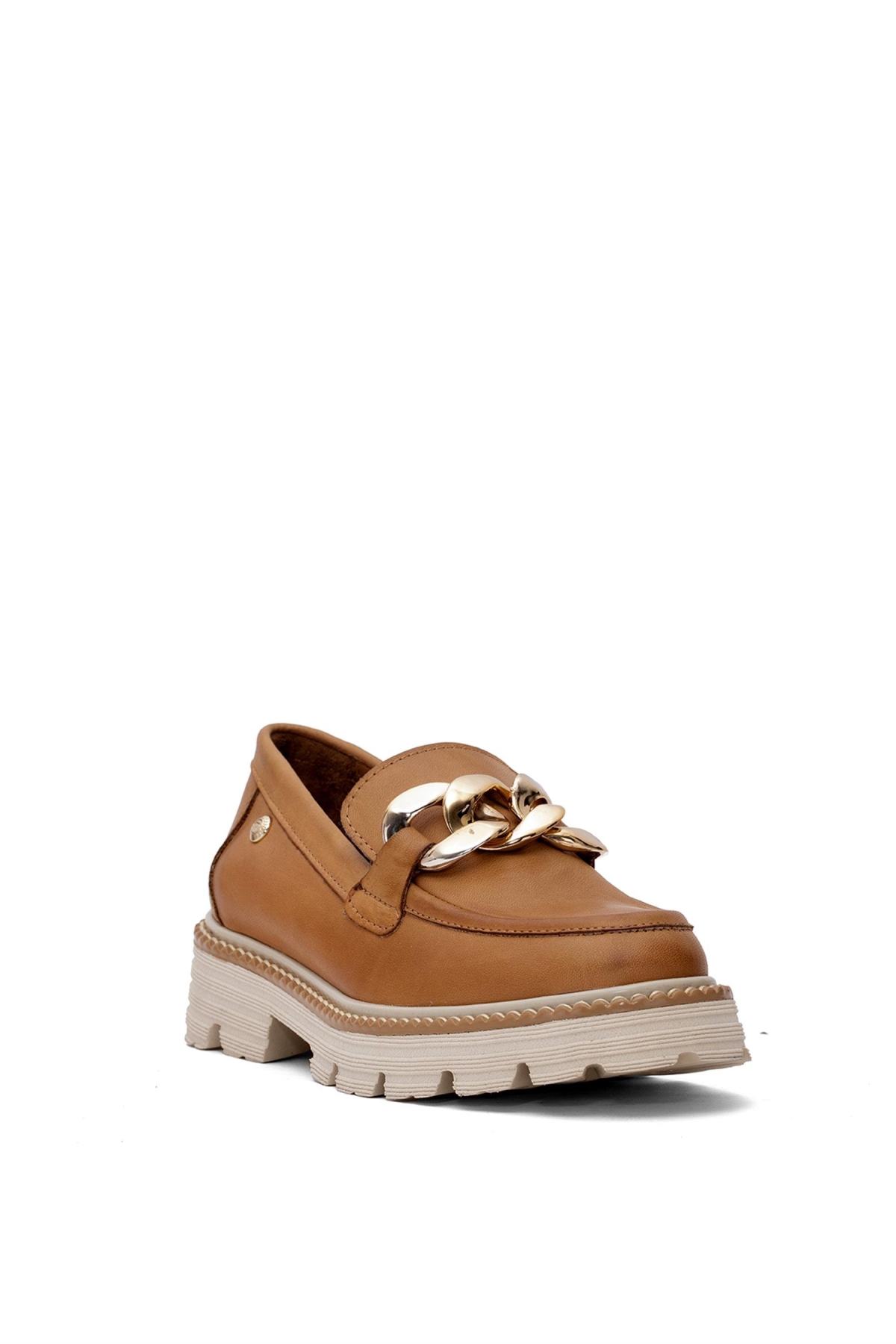 D25YA-3690 Kadın Hakiki Deri Casual Ayakkabı Taba - Görsel 3