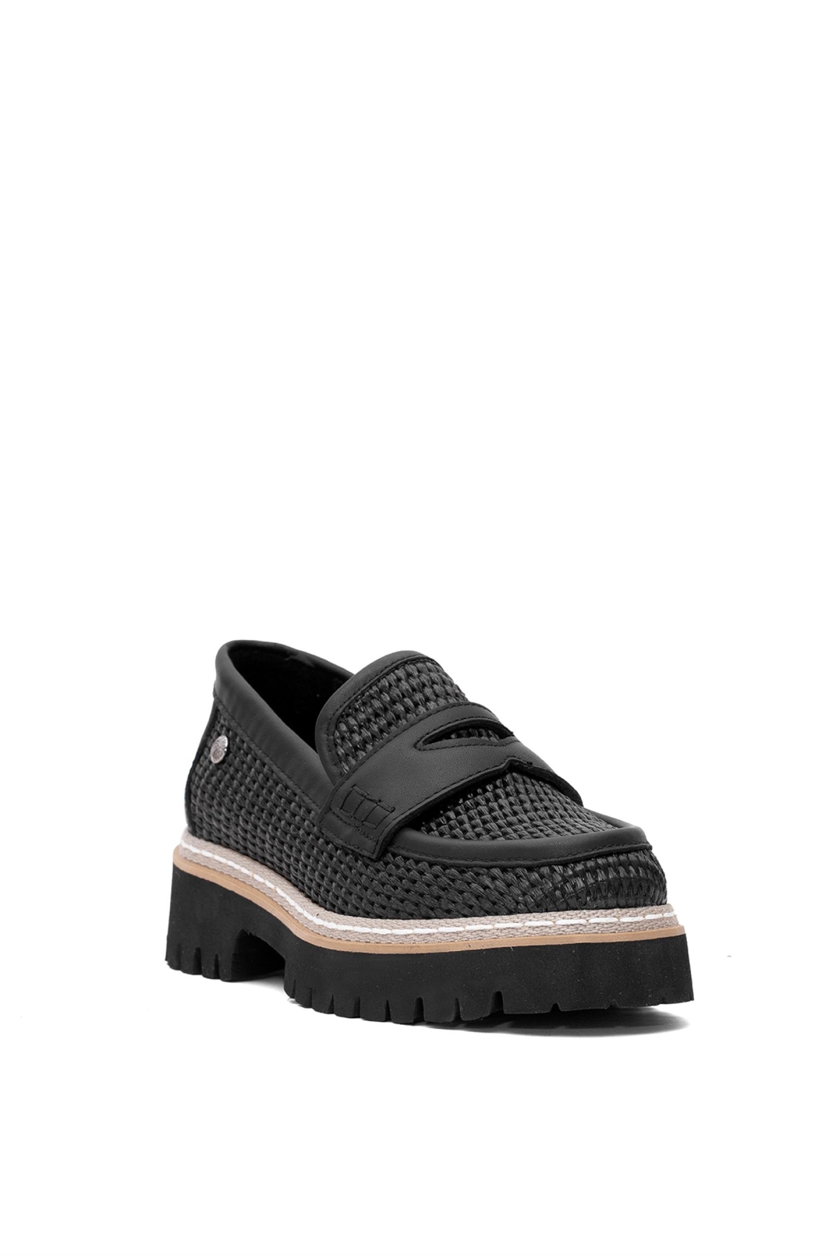 D25YA-3660 Kadın Hakiki Deri Casual Ayakkabı Siyah - Görsel 4