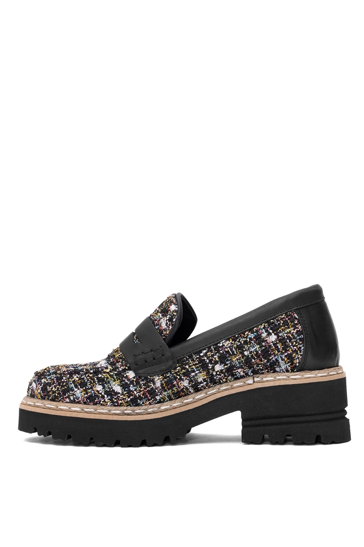 D25YA-3655 Kadın Hakiki Deri Casual Ayakkabı Siyah - Görsel 7