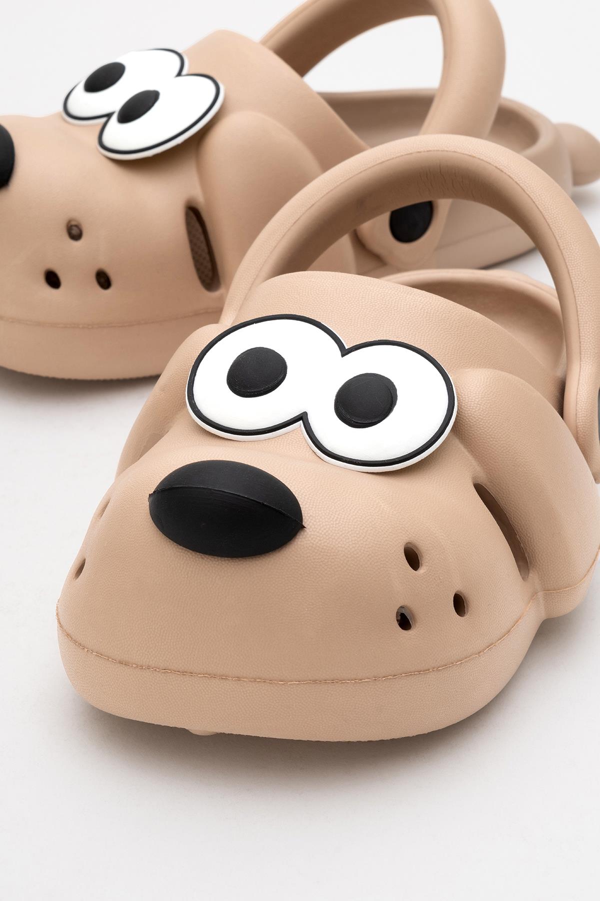 Çocuk Köpekli Sabo Terlik 28-35 VİZON - Görsel 4