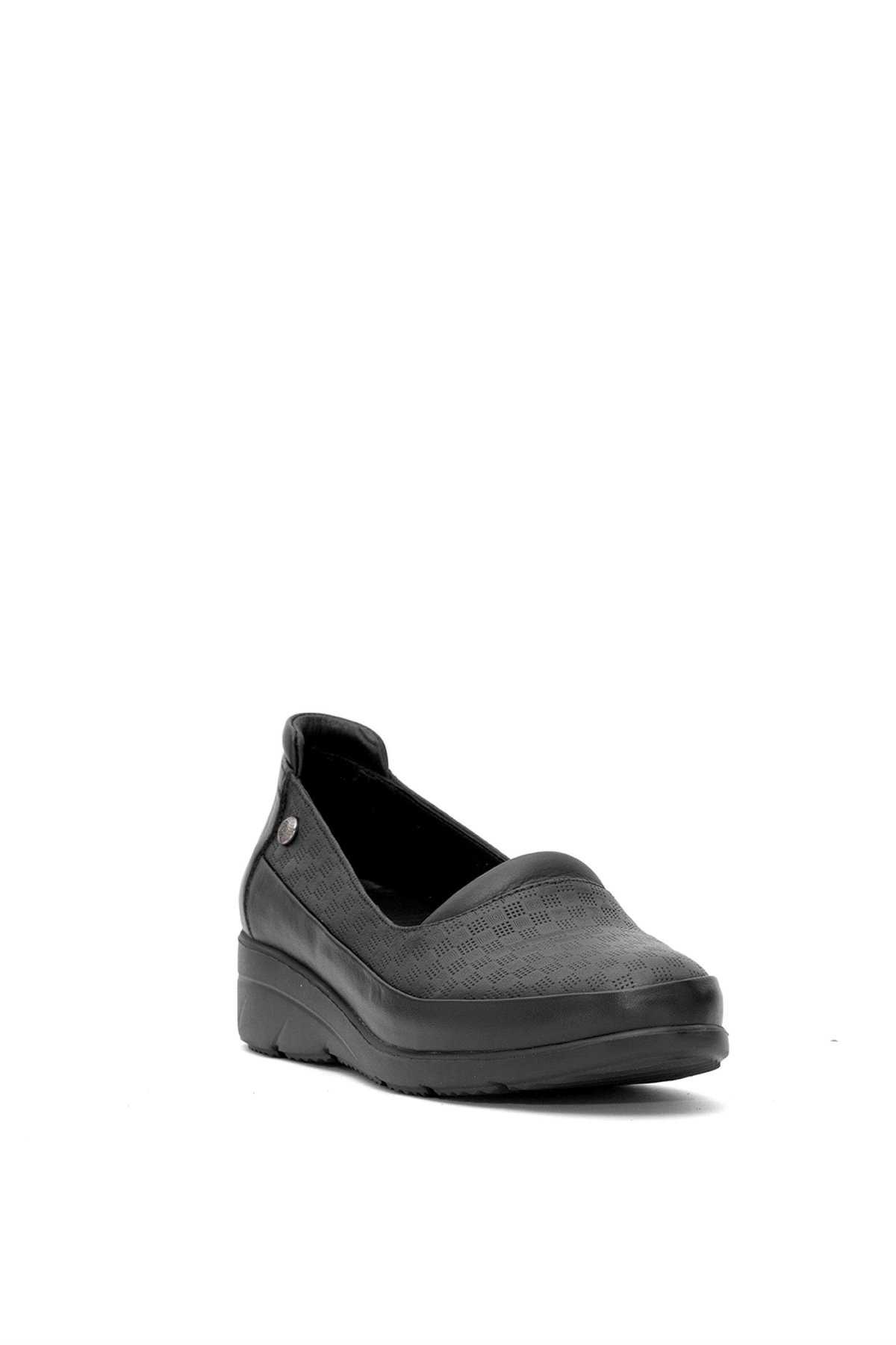 D25YA-3240 Kadın Hakiki Deri Casual Ayakkabı Siyah - Görsel 3