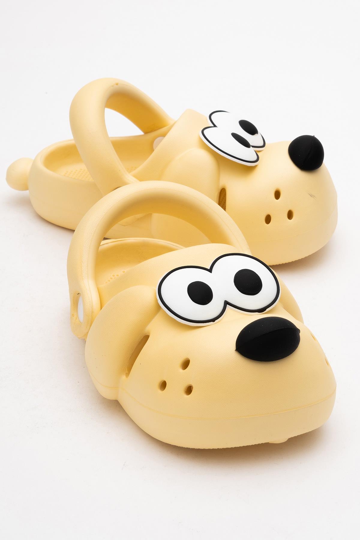 Çocuk Köpekli Sabo Terlik 21-28 SARI - Görsel 2