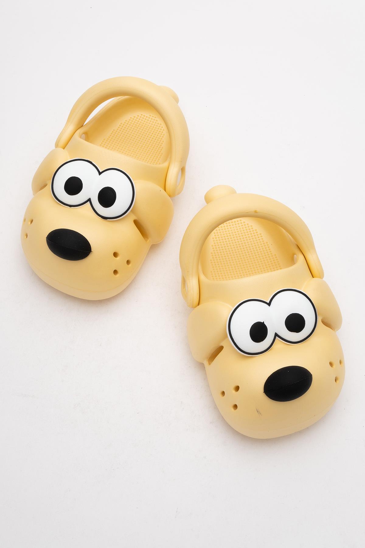 Çocuk Köpekli Sabo Terlik 21-28 SARI - Görsel 6