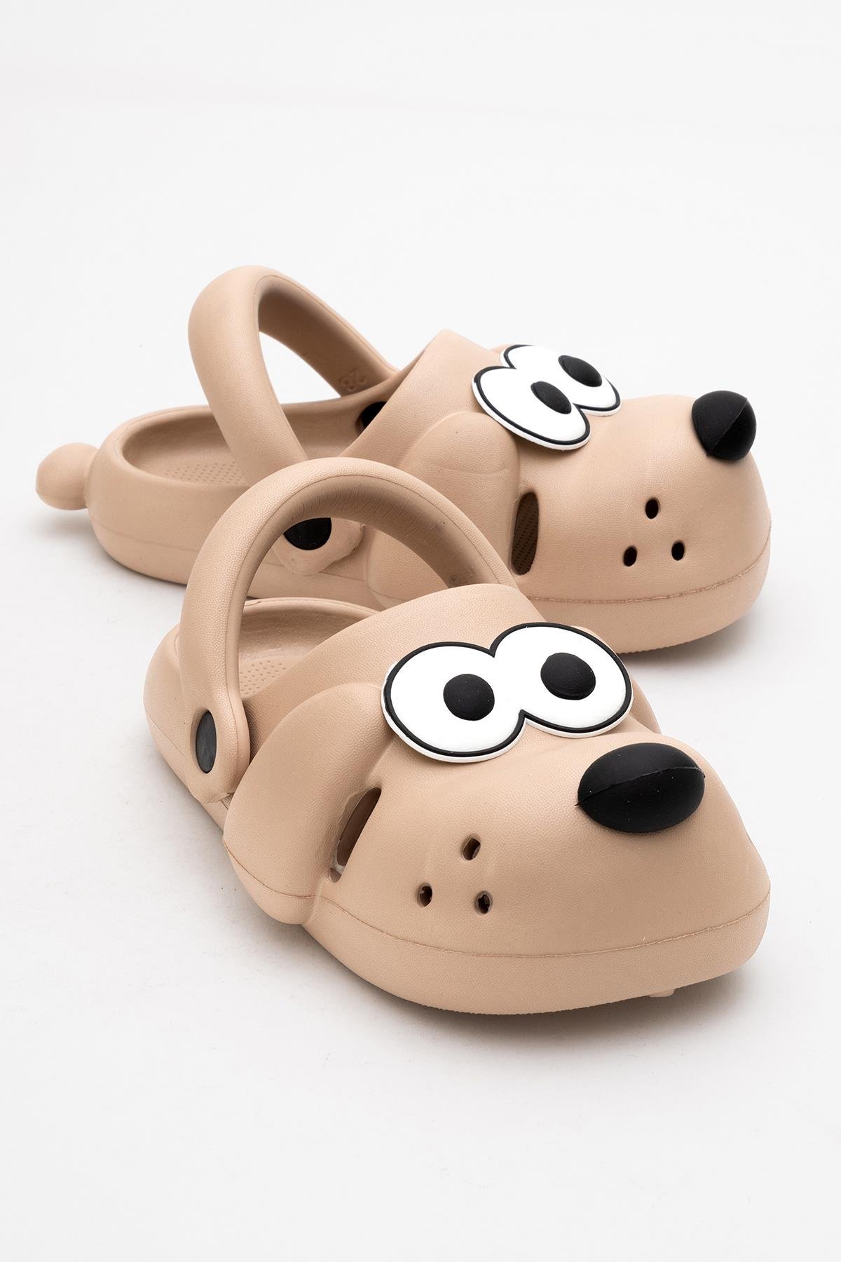 Çocuk Köpekli Sabo Terlik 21-28 VİZON - Görsel 2