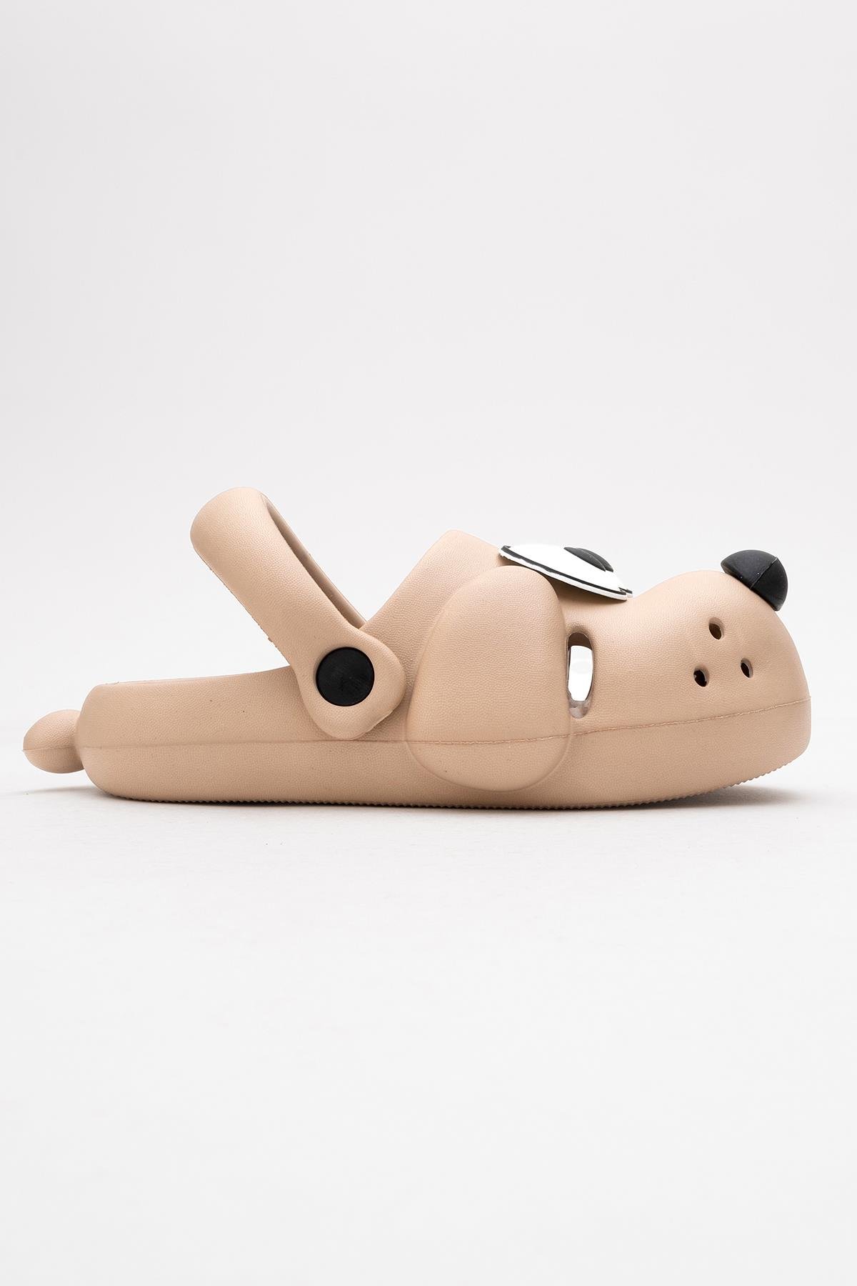 Çocuk Köpekli Sabo Terlik 21-28 VİZON - Görsel 3