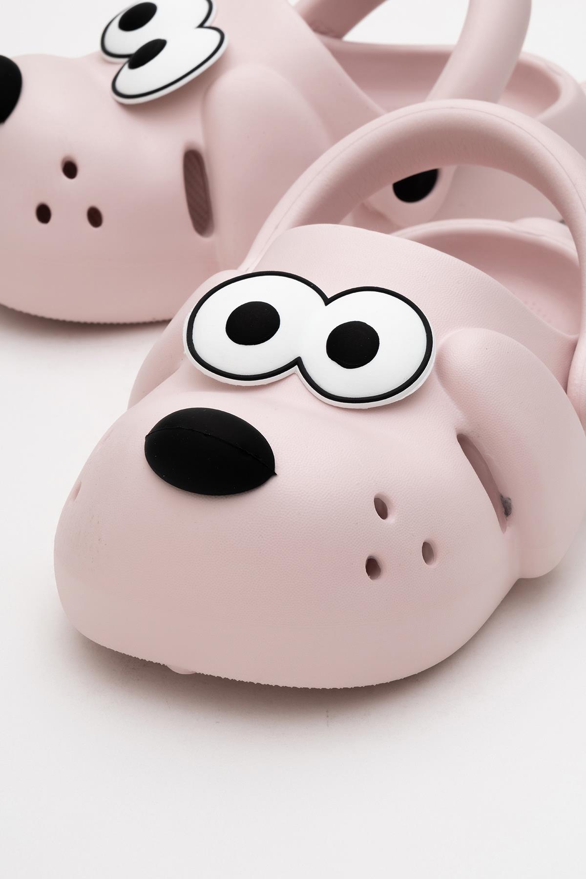 Çocuk Köpekli Sabo Terlik 21-28 PUDRA - Görsel 4