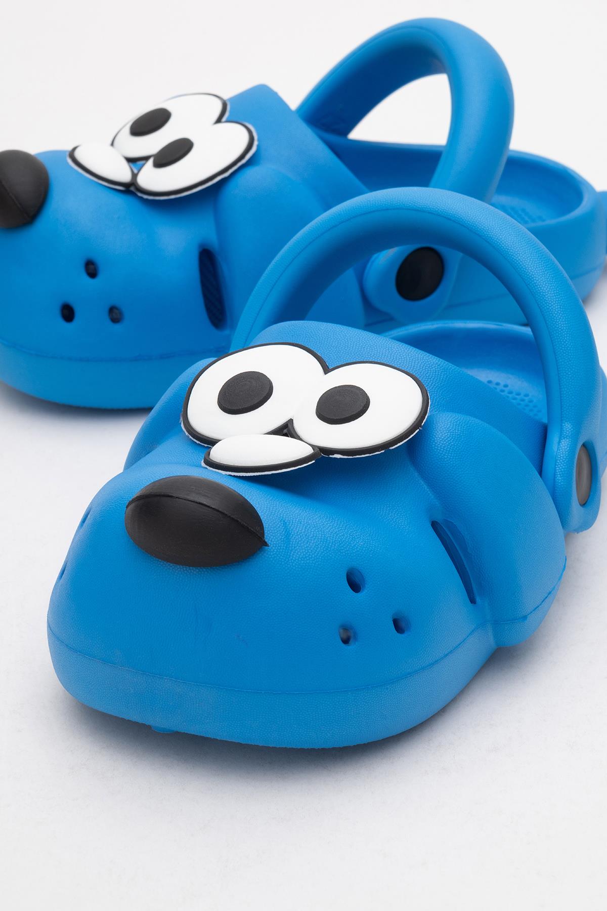 Çocuk Köpekli Sabo Terlik 21-28 SAX MAVİ - Görsel 4