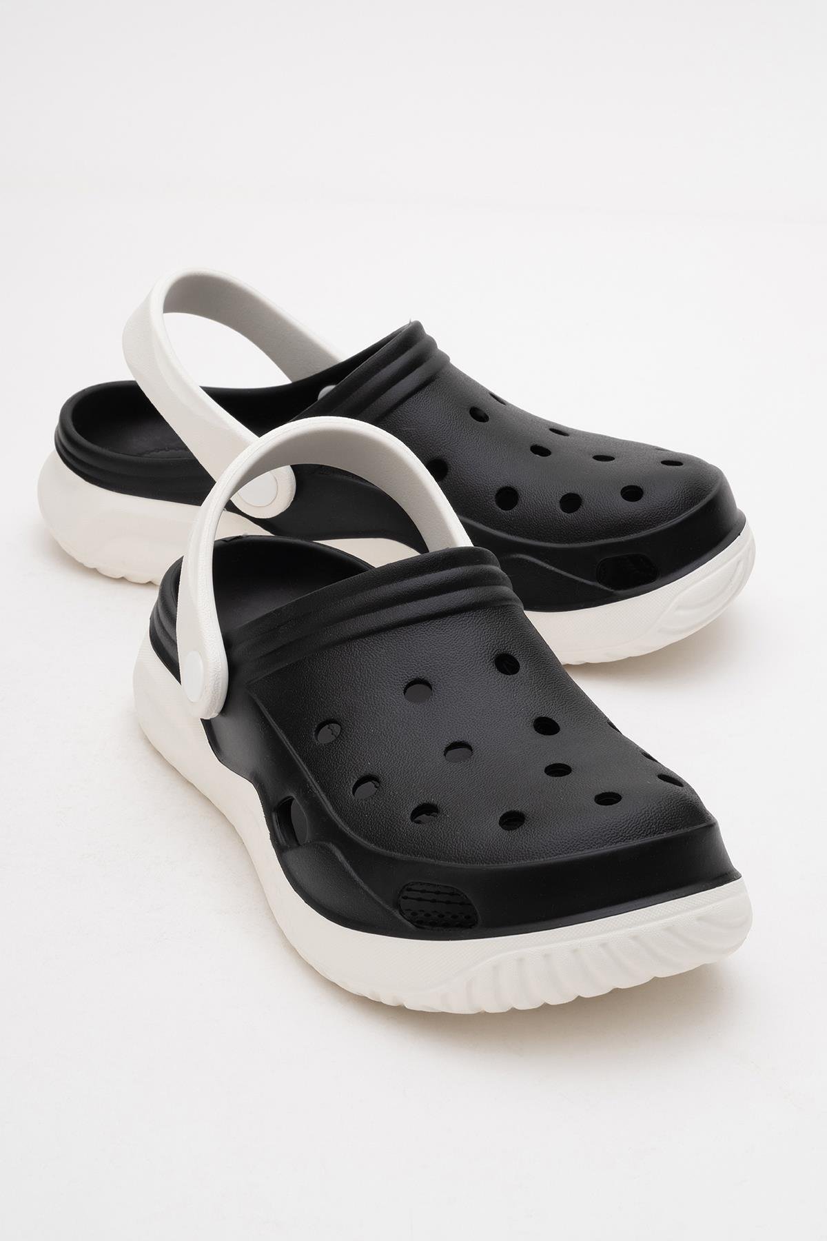 Kadın Sabo Terlik SİYAH BEYAZ - Görsel 2