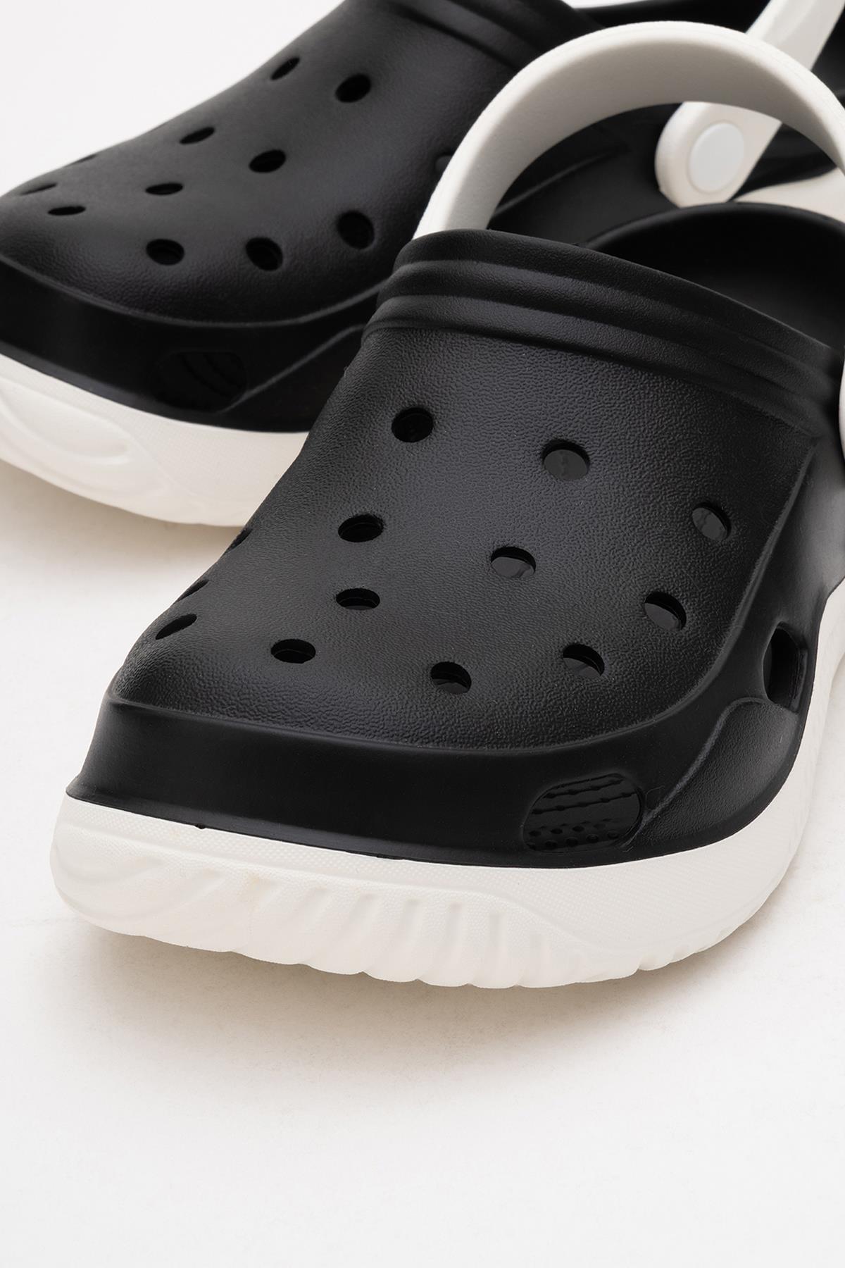 Kadın Sabo Terlik SİYAH BEYAZ - Görsel 4