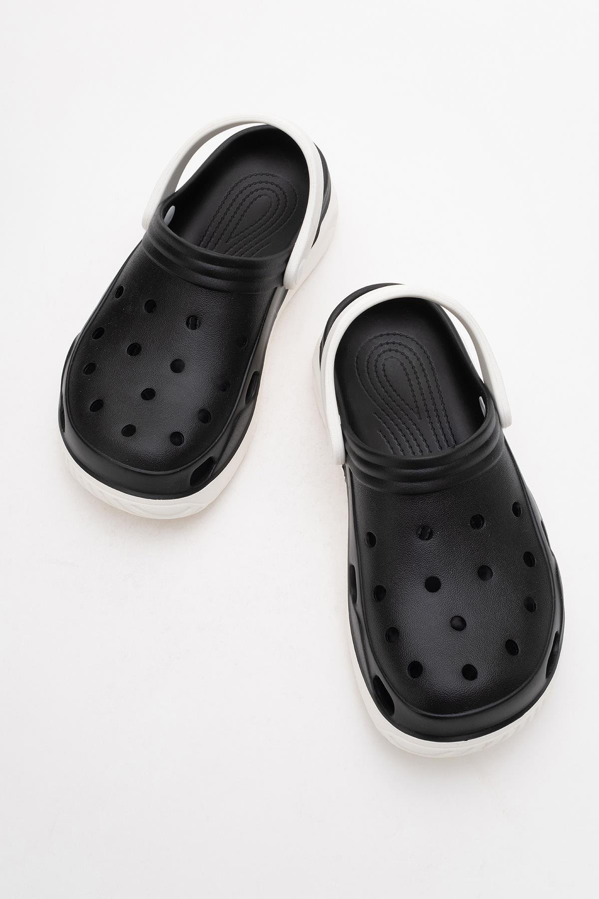 Kadın Sabo Terlik SİYAH BEYAZ - Görsel 6