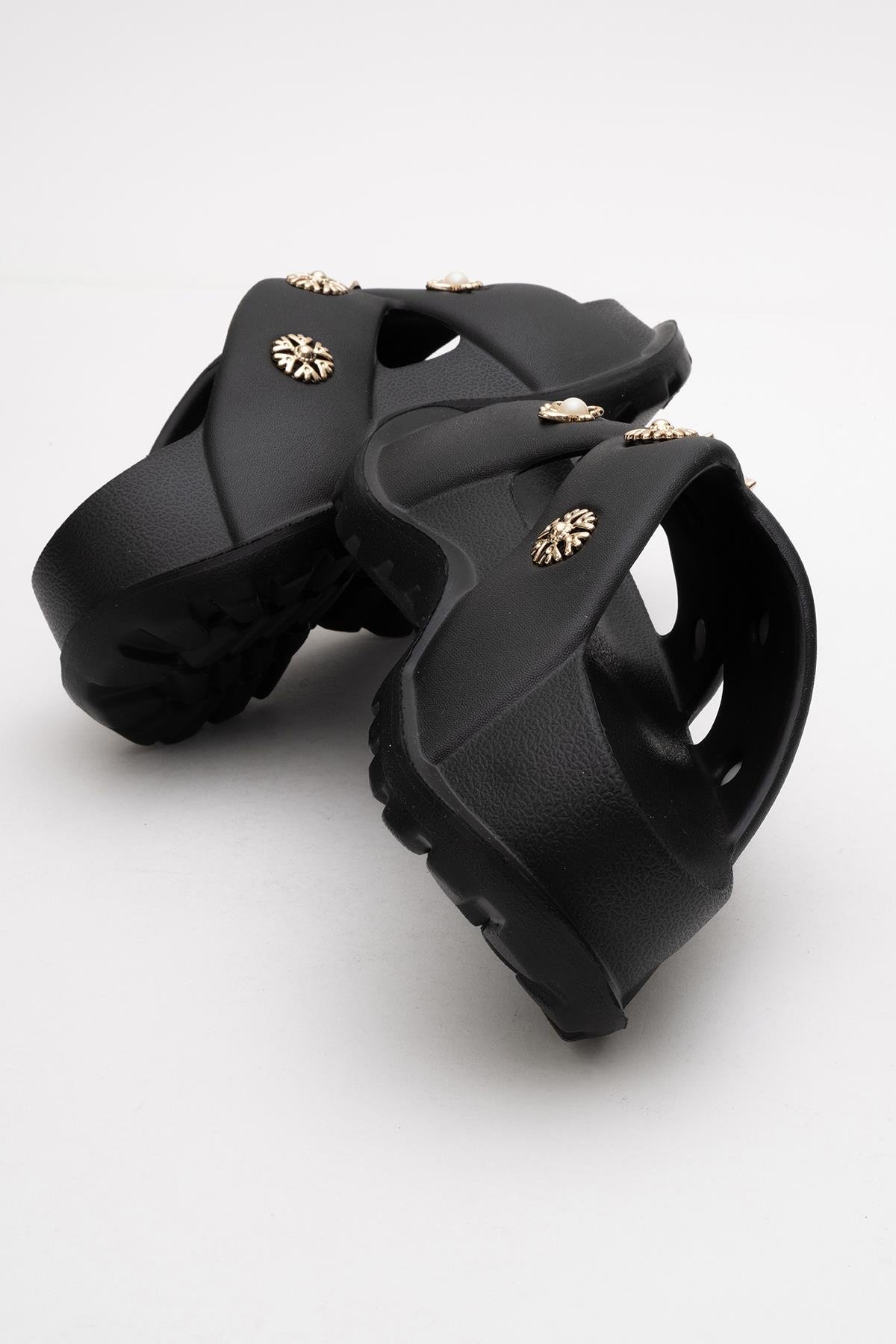 Kadın Aksesuarlı Terlik SİYAH - Görsel 5