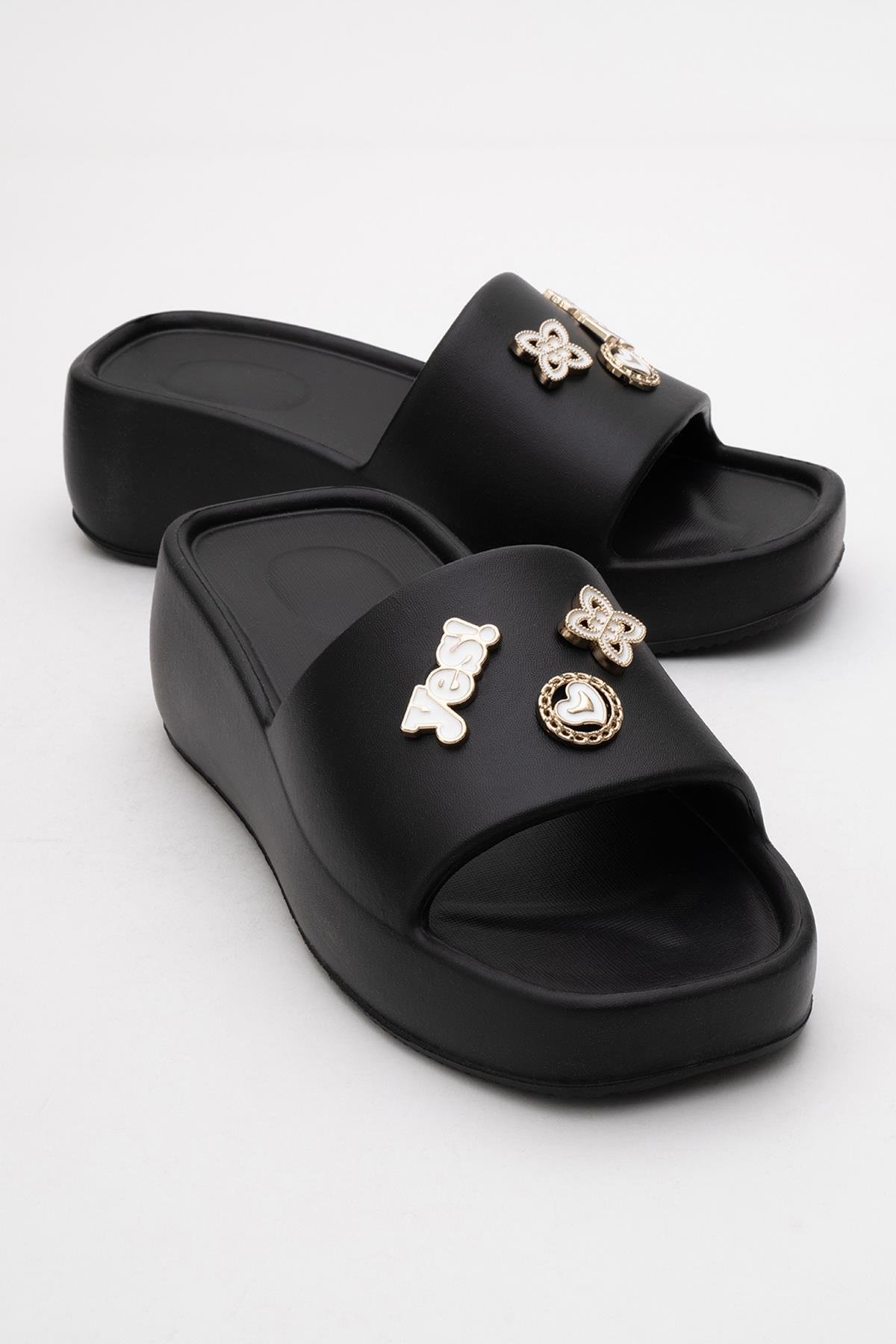 Kadın Aksesurarlı Terlik SİYAH - Görsel 2