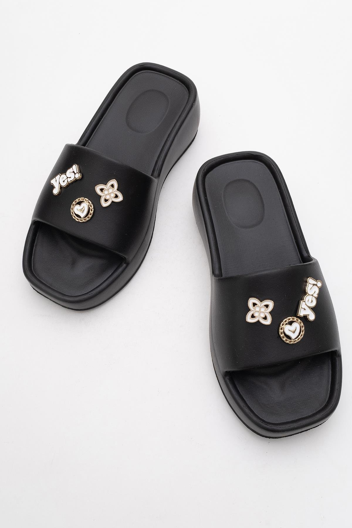 Kadın Aksesurarlı Terlik SİYAH - Görsel 6