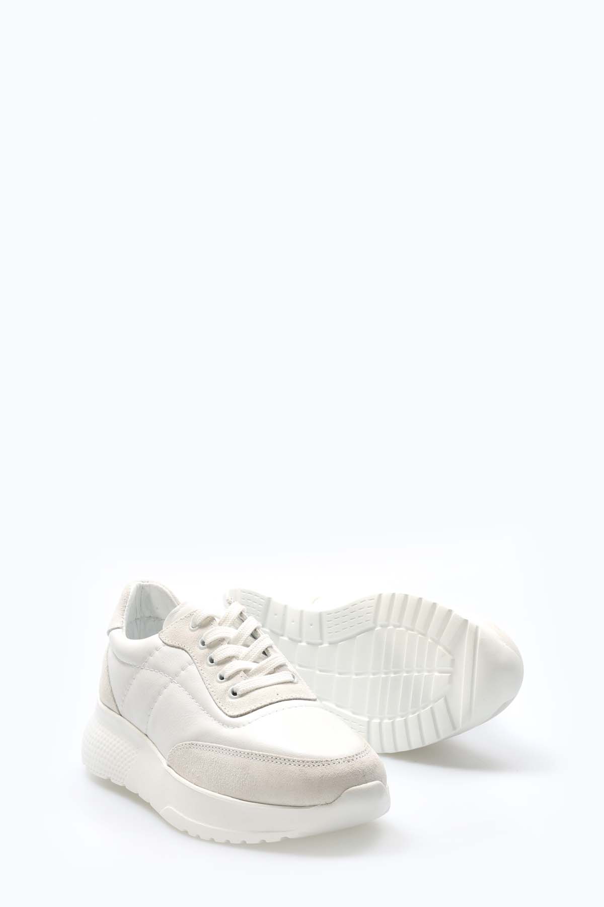 Hakiki Deri Kadın Casual Ayakkabı 982ZA1001 - Görsel 4