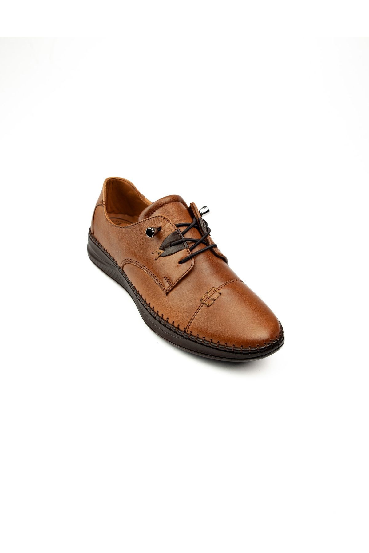 9523-1 Taba Deri Kadın Günlük Ayakkabı - Görsel 2