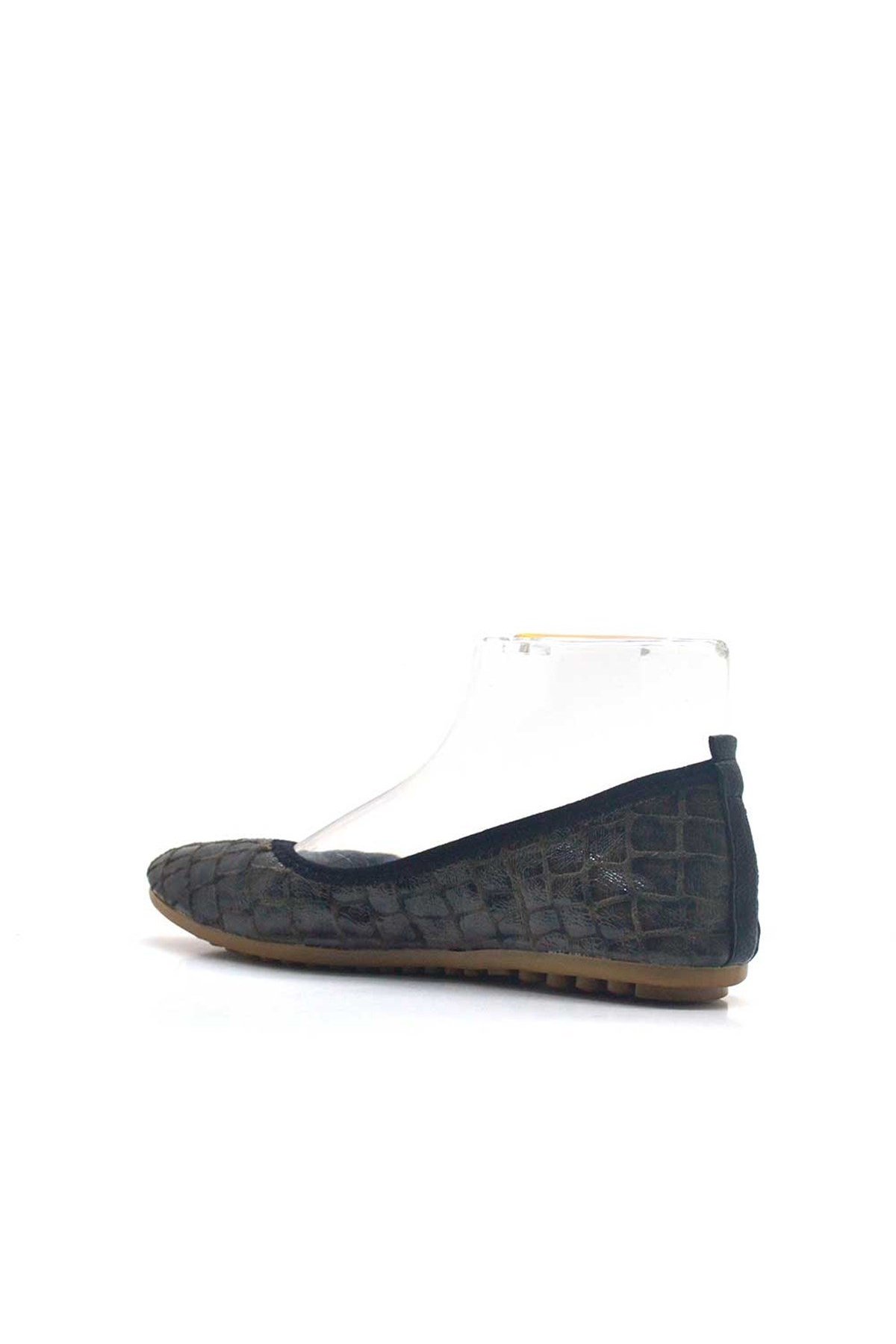 Haki Baskı Desenli Katlanabilir Kadın Babet - Görsel 5