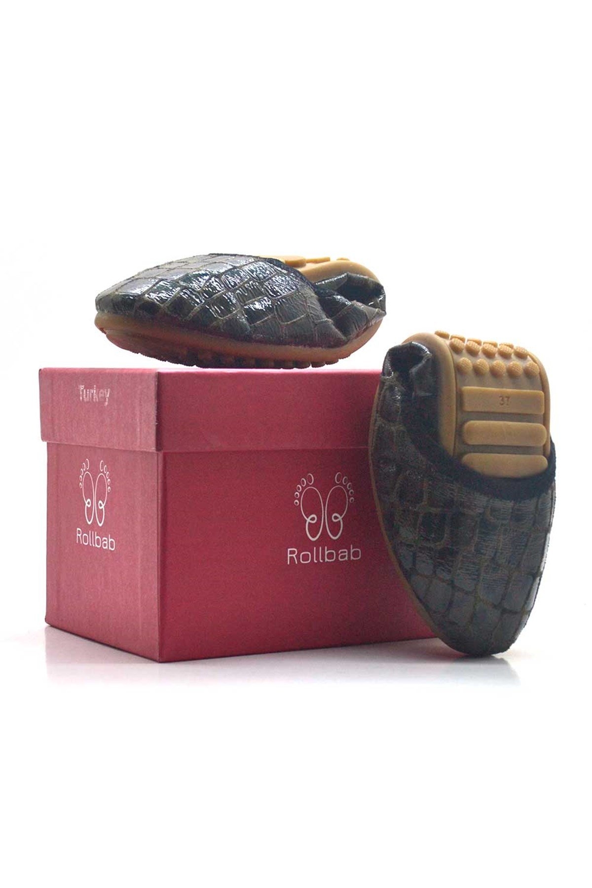 Haki Baskı Desenli Katlanabilir Kadın Babet - Görsel 6