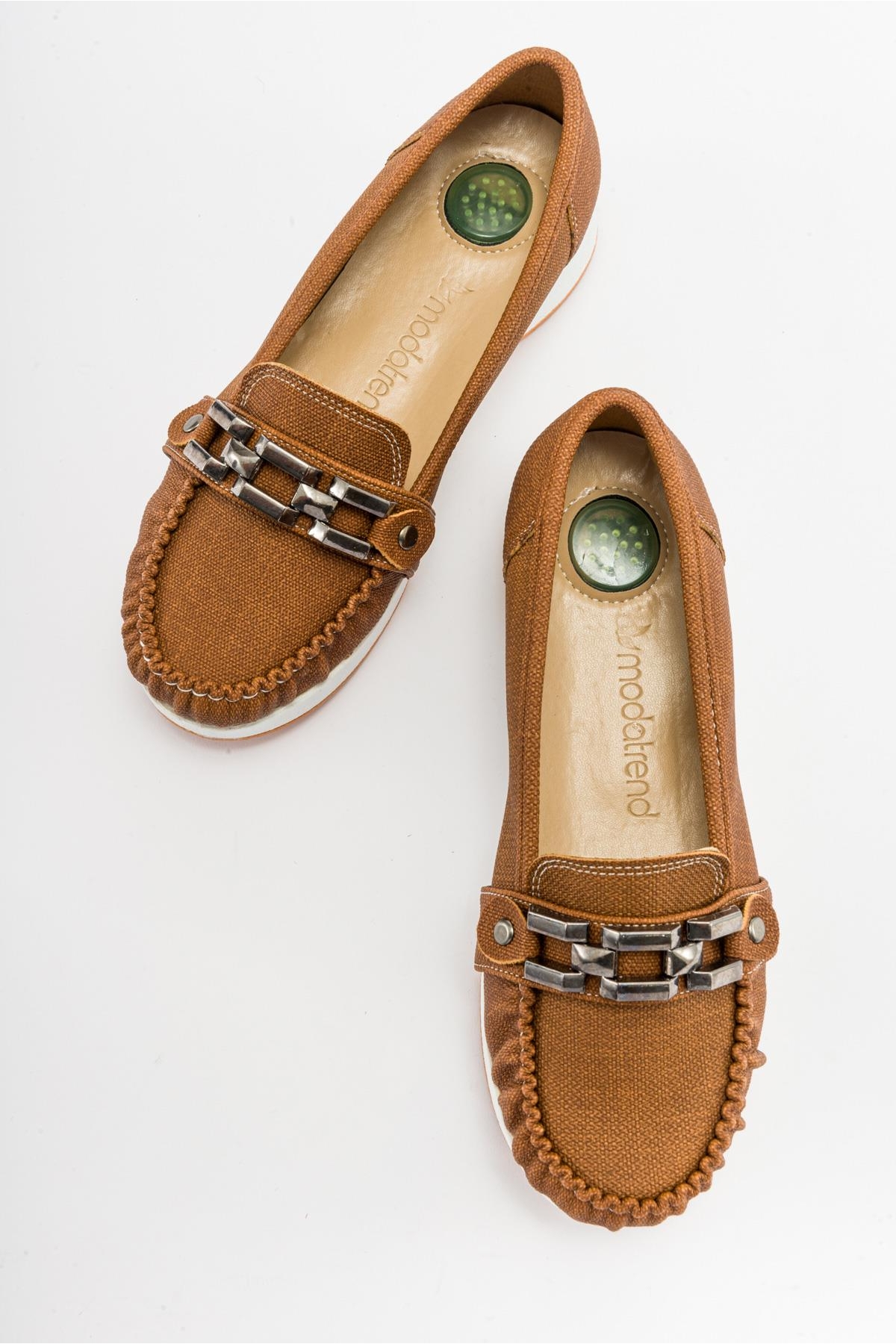 Kare Tokalı Babet TABA KOT - Görsel 6