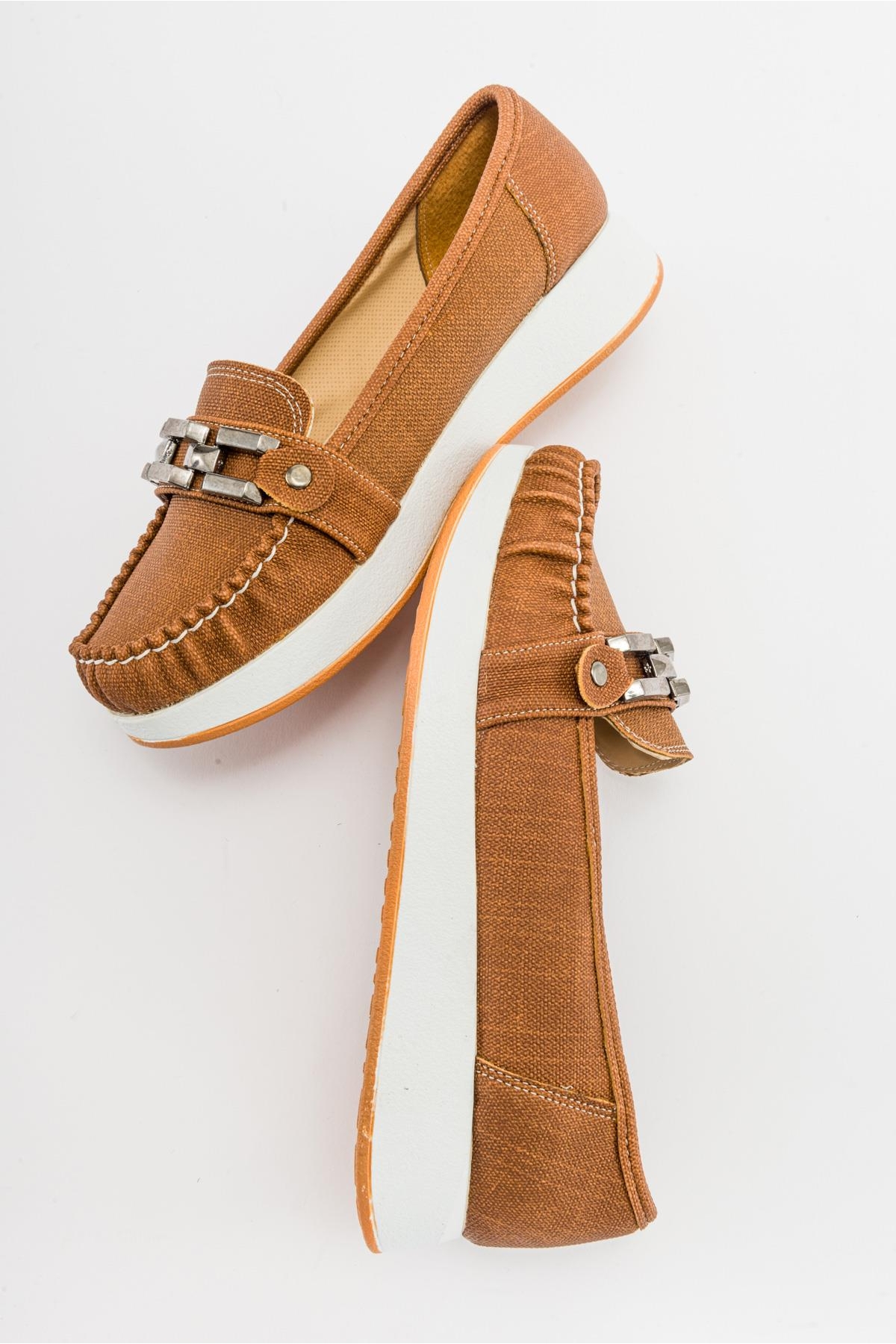 Kare Tokalı Babet TABA KOT - Görsel 7