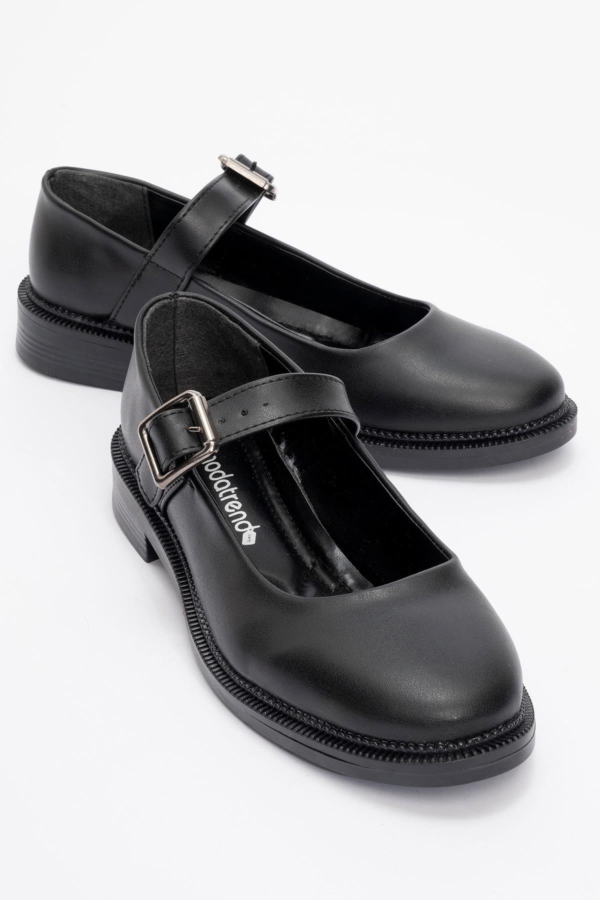 Kadın Biyeli Günlük Ayakkabı SİYAH CİLT - Görsel 3