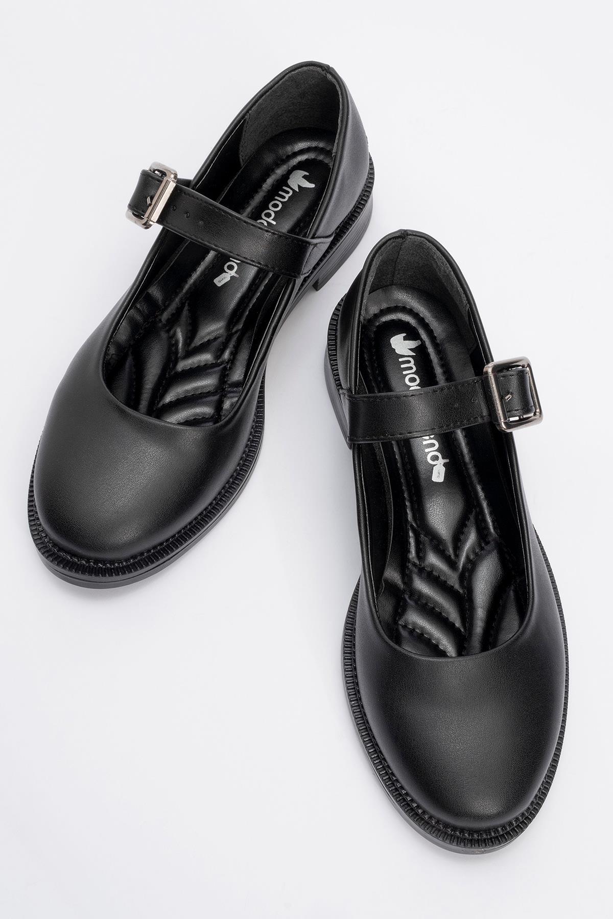 Kadın Biyeli Günlük Ayakkabı SİYAH CİLT - Görsel 6