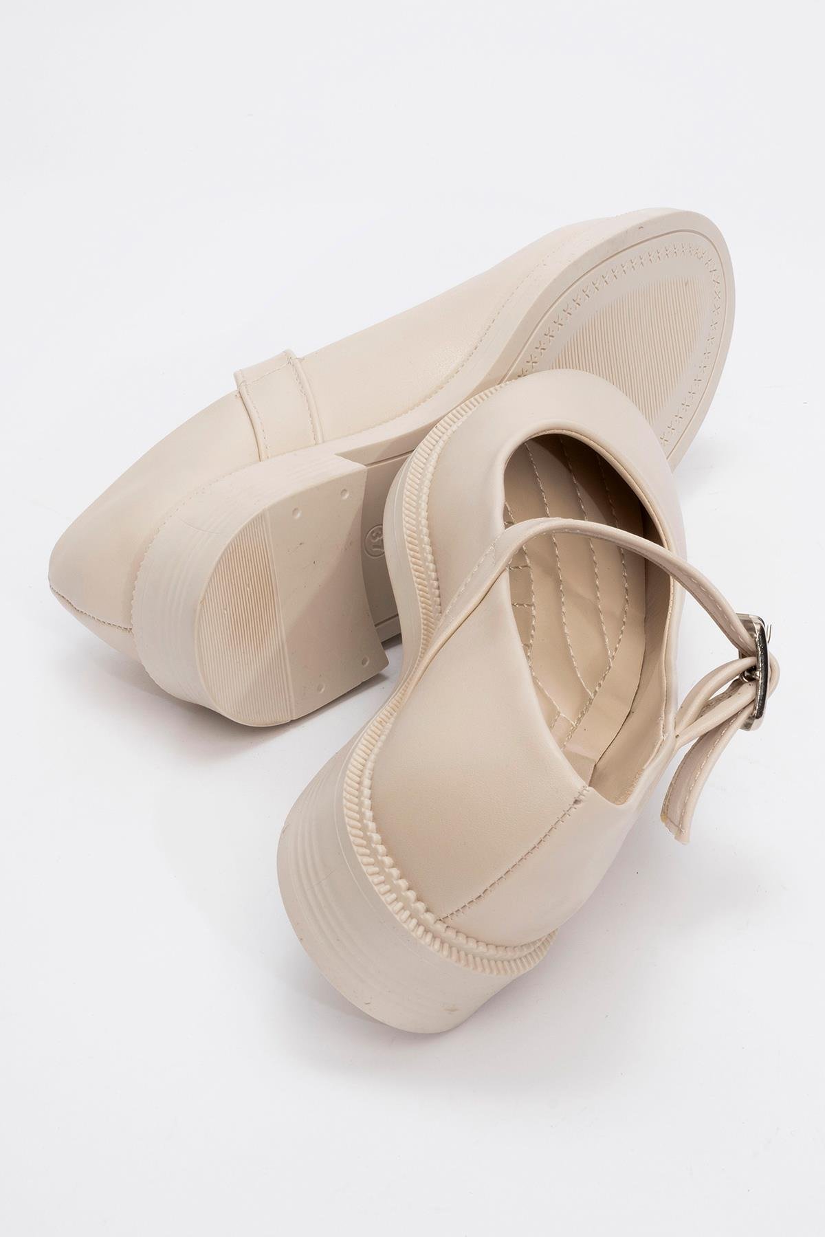 Kadın Günlük Ayakkabı BEJ CİLT - Görsel 5