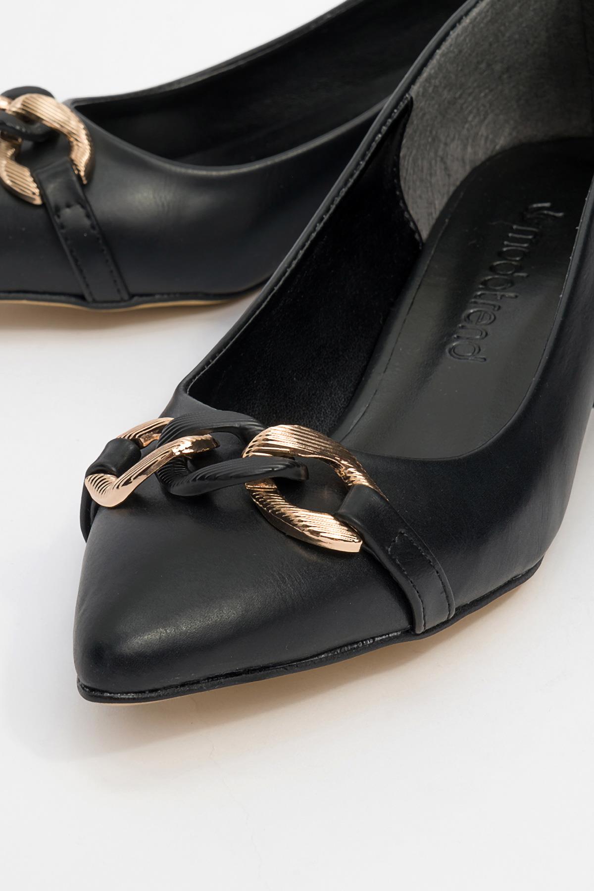 Kadın Çapraz Kemer Günlük Ayakkabı SİYAH CİLT - Görsel 4