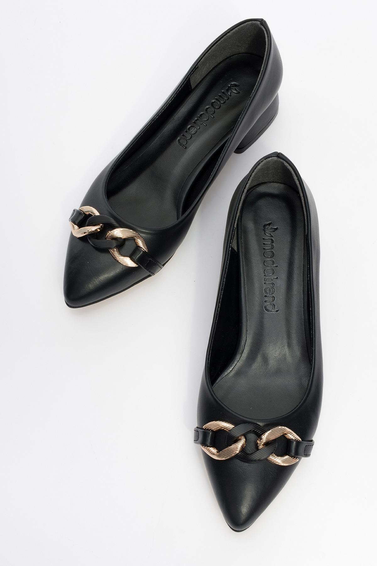 Kadın Çapraz Kemer Günlük Ayakkabı SİYAH CİLT - Görsel 6