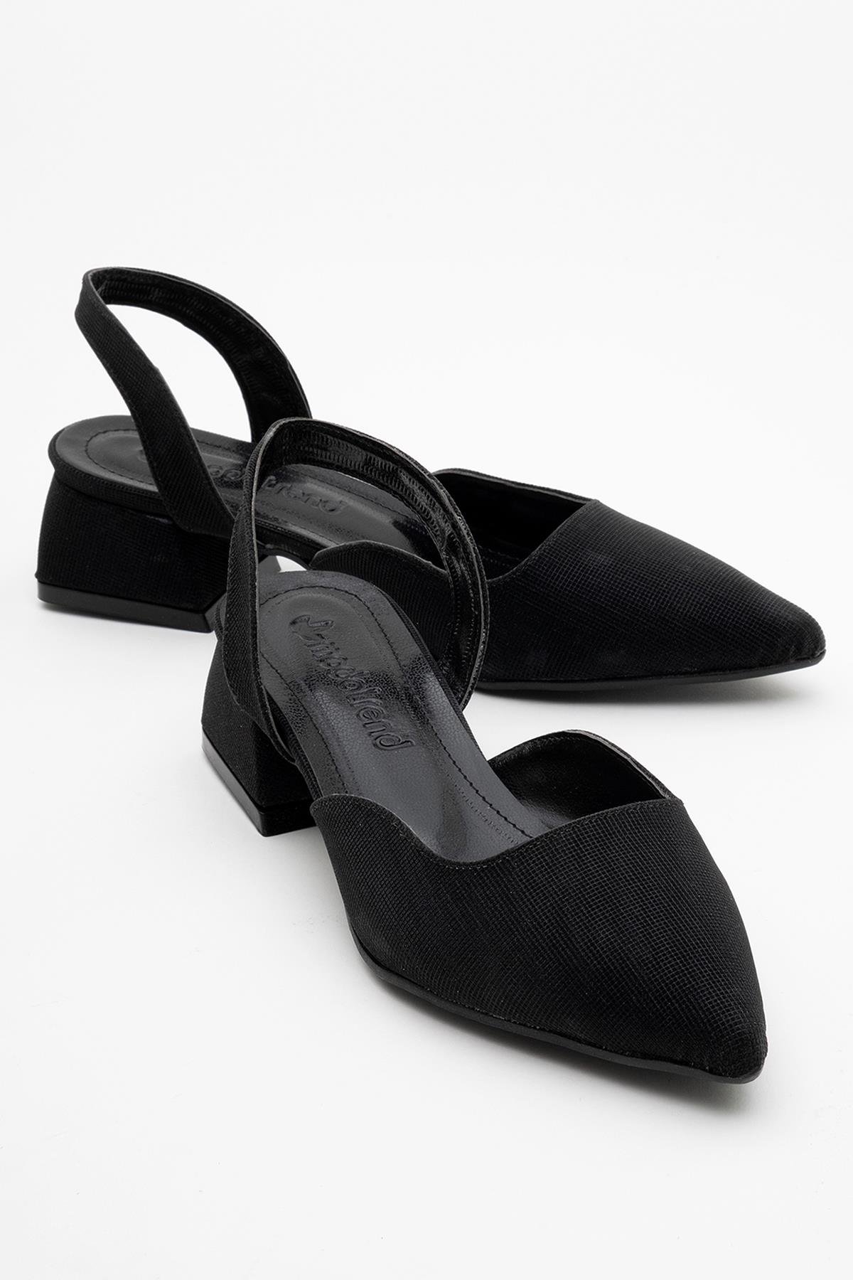 Kadın Topuklu Sandalet SİYAH SİM - Görsel 3