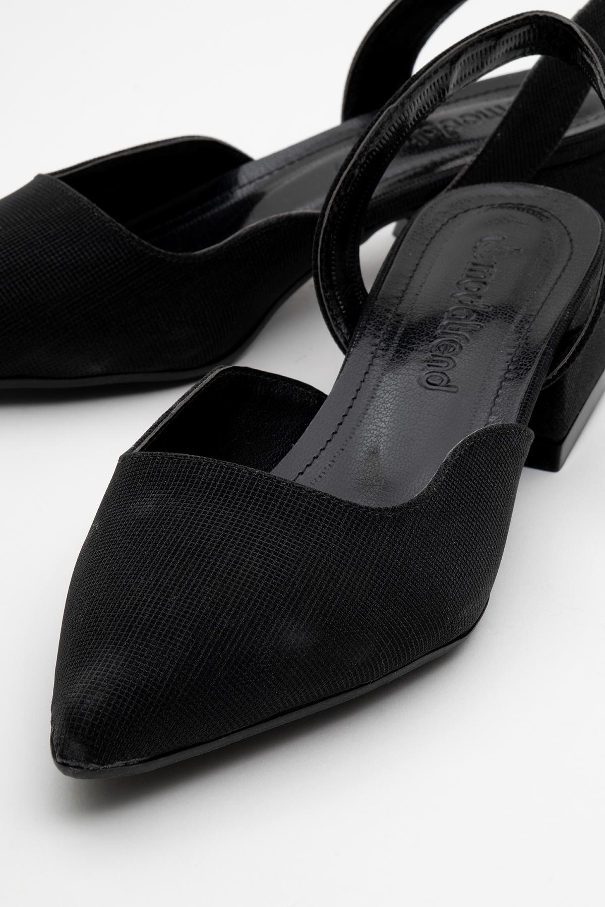 Kadın Topuklu Sandalet SİYAH SİM - Görsel 4