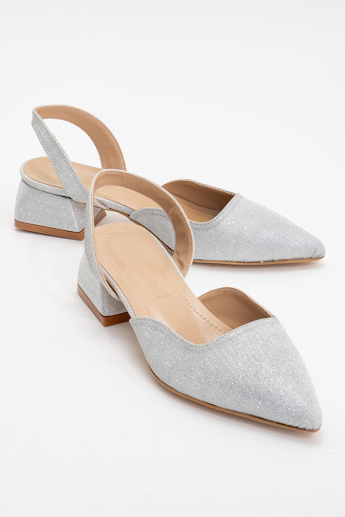 Kadın Topuklu Sandalet GÜMÜŞ SİM - Görsel 3