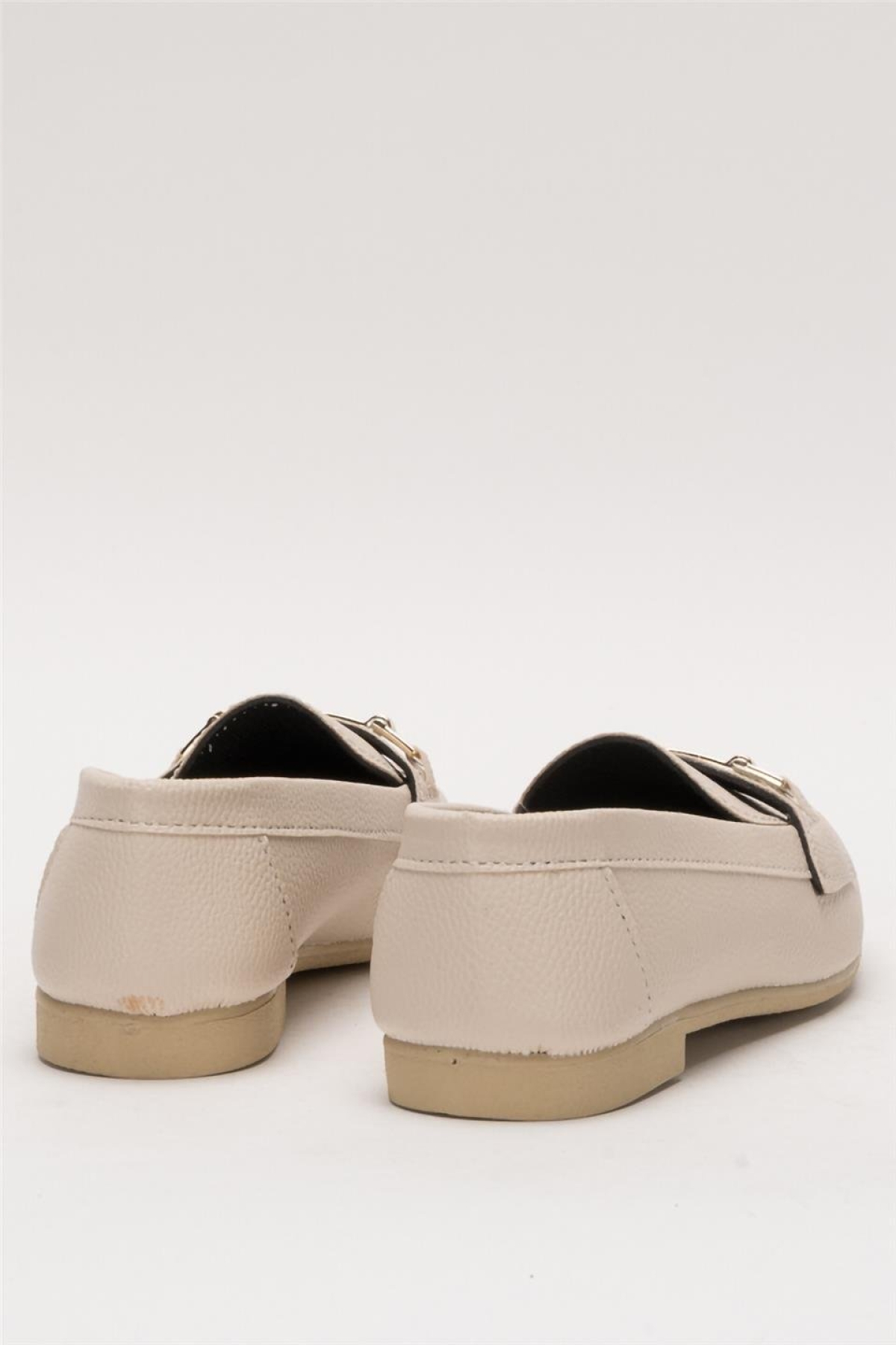 Kadın Babet Toka Detaylı Şık Rahat Günlük Ayakkabı BEJ - Görsel 5