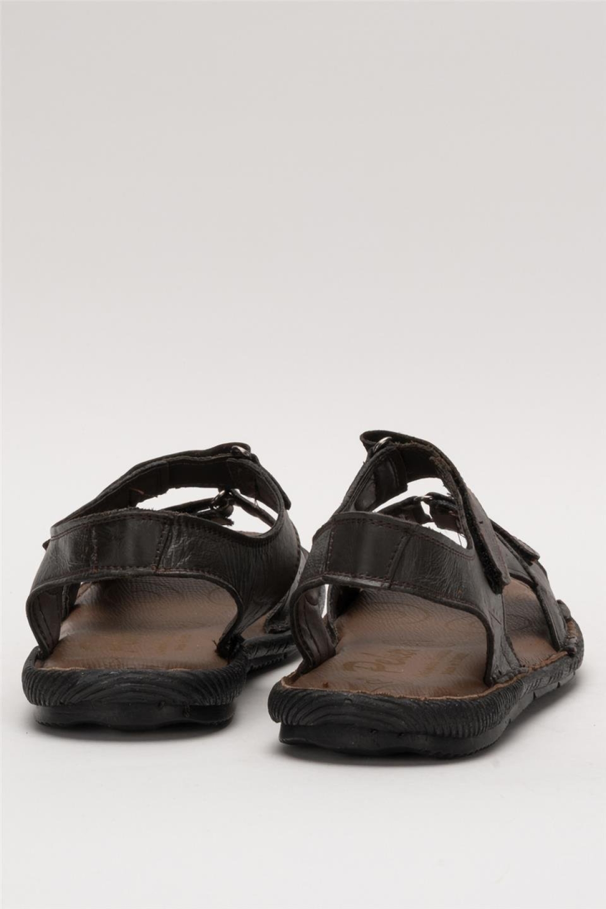 Erkek İçi Dışı Hakiki Deri Ortopetik Yazlık Esnek ve Çok Hafif Günlük Ayakkabı Sandalet KAHVERENGİ - Görsel 5